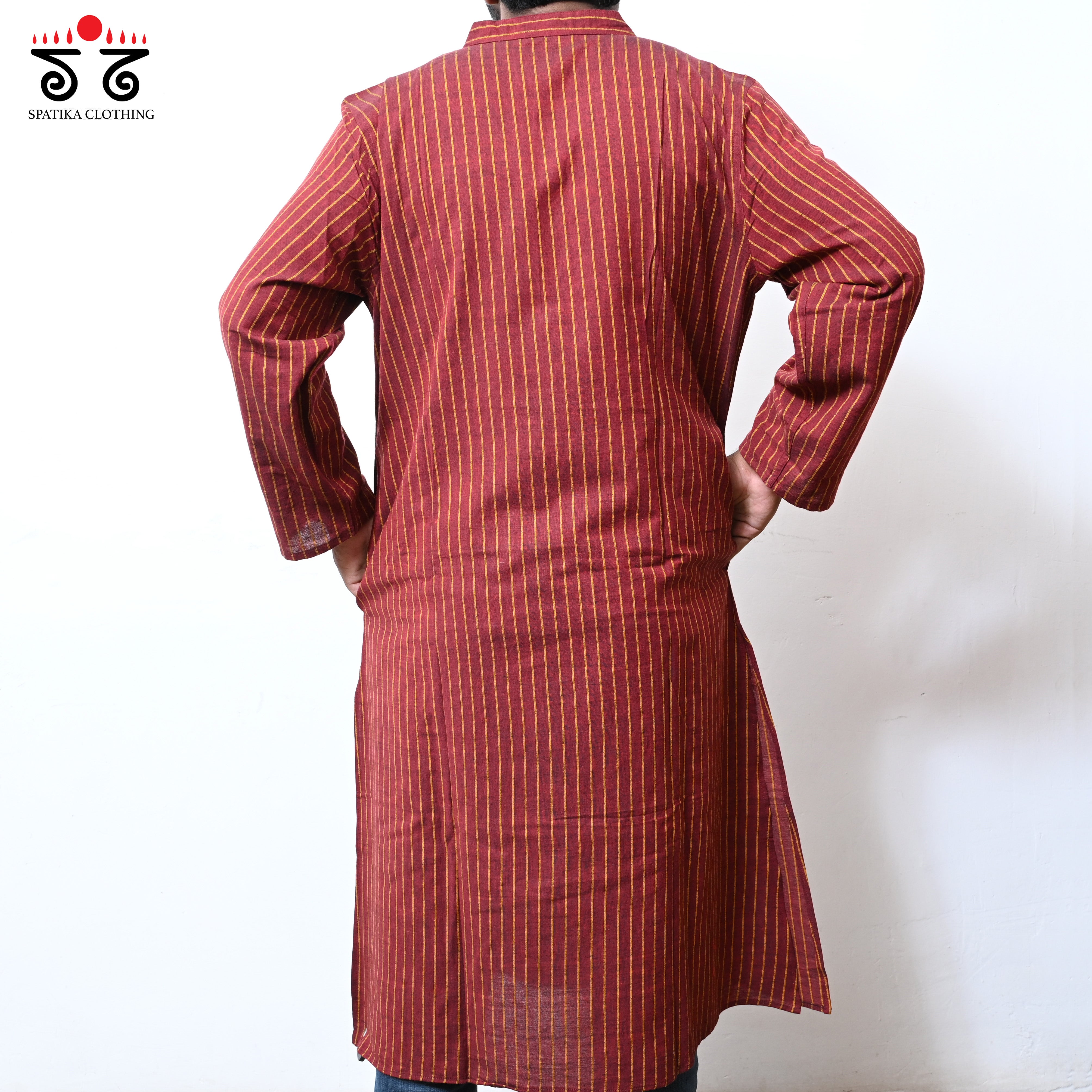 Men's Handwoven Cotton Long Kurta