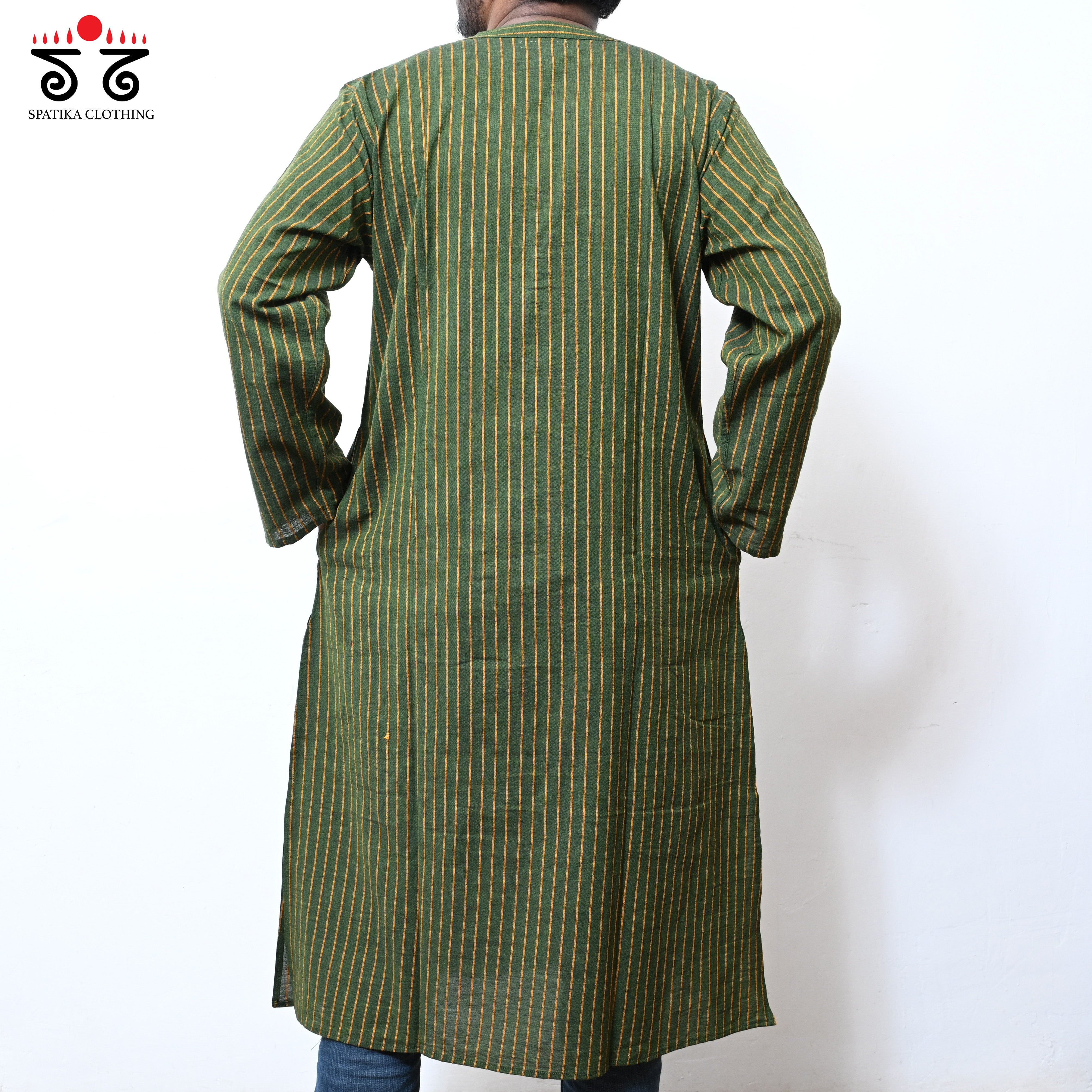 Men's Handwoven Cotton Long Kurta
