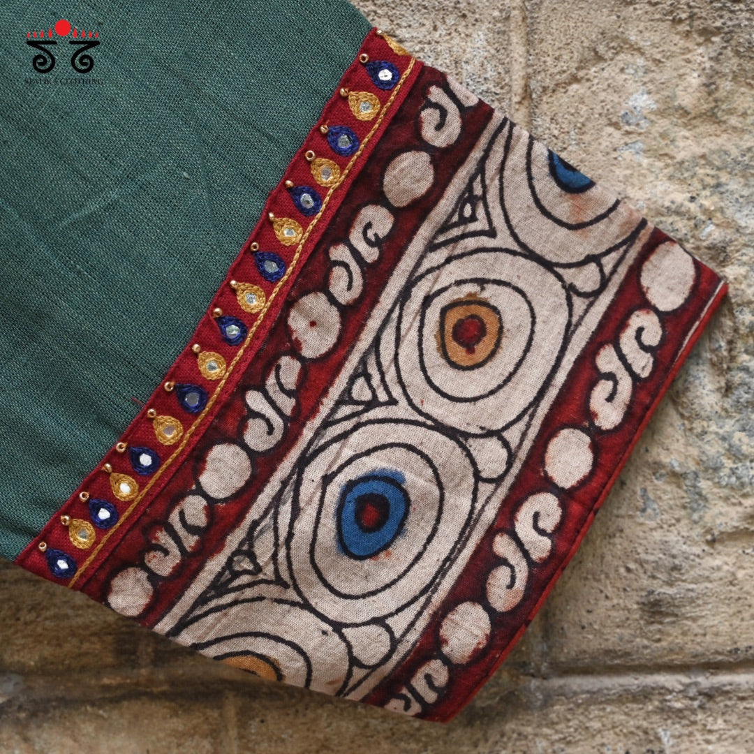 Boondh Pen Kalamkari Handembroidered Blouse