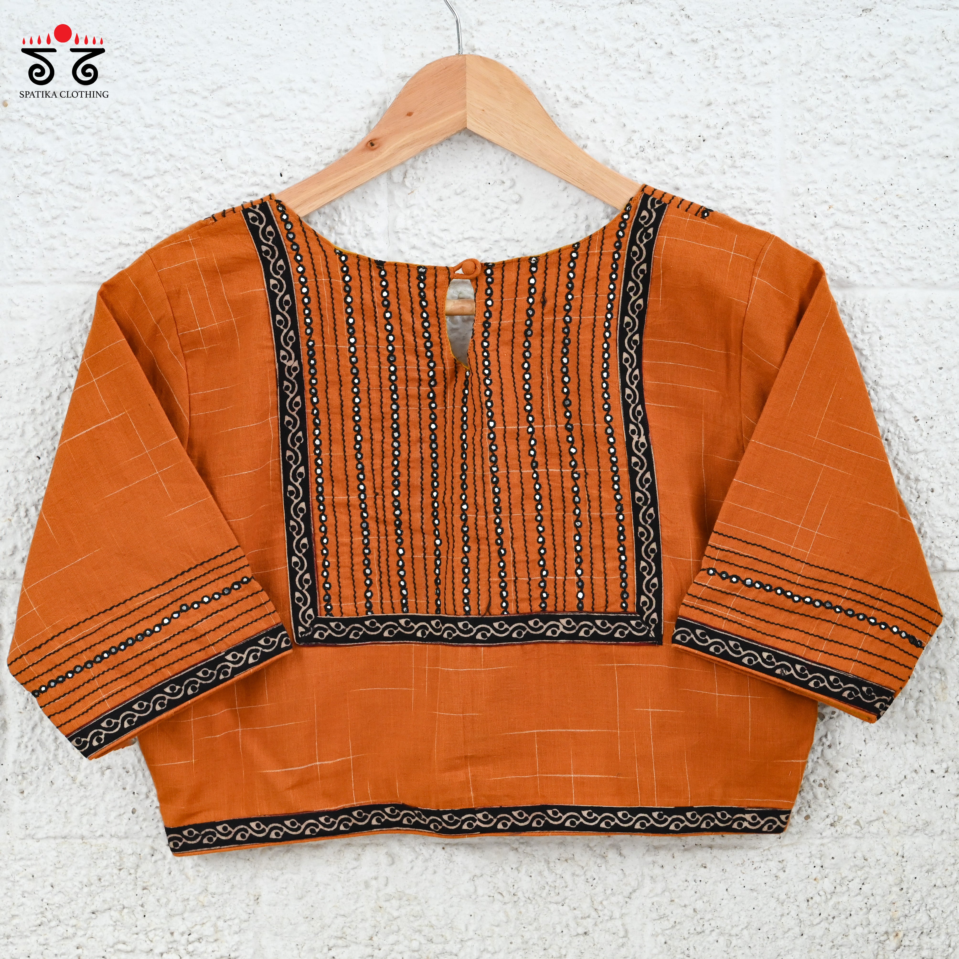 Hand - Embroidered Mirror Work Blouse