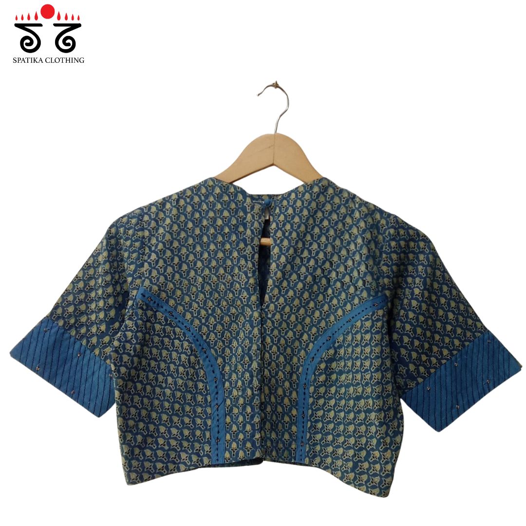 Ajrak Hand Embroidered Blouse