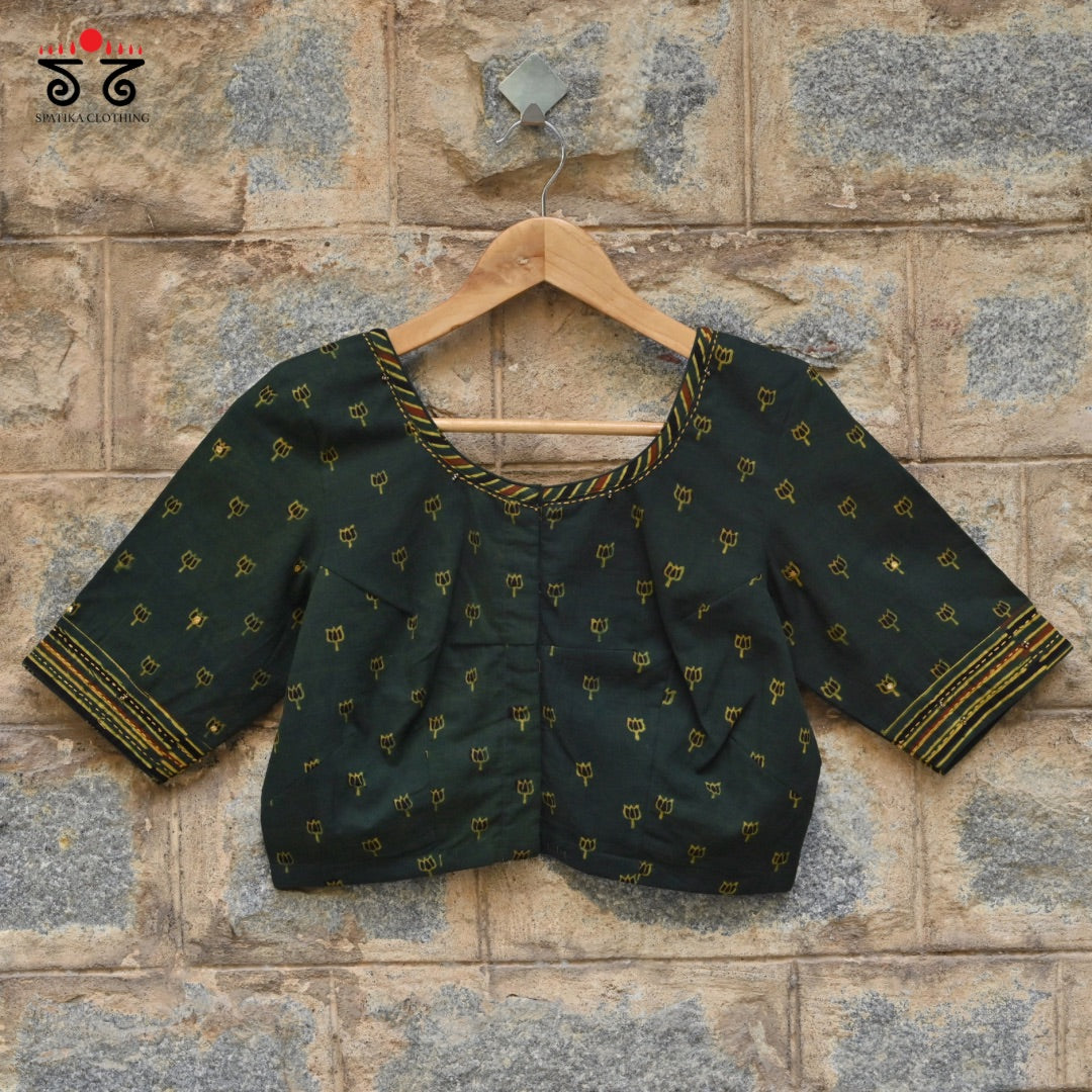 Lotus Ajrak Blouse - New Arrival!