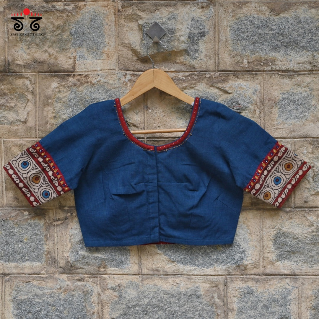 Boondh Pen Kalamkari Handembroidered Blouse