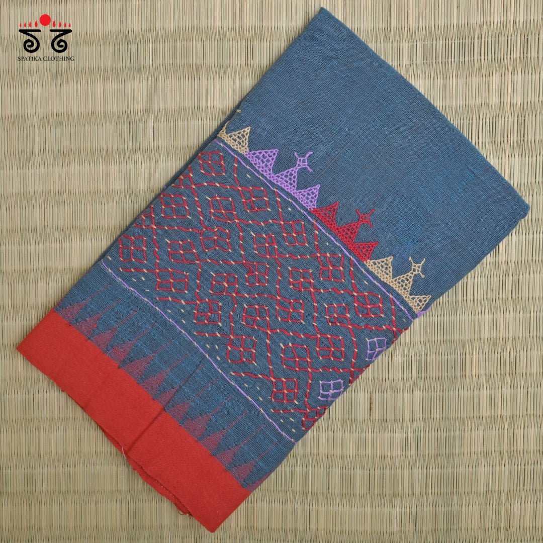 Lambani Hand - Embroidered Ponduru Blouse Fabric
