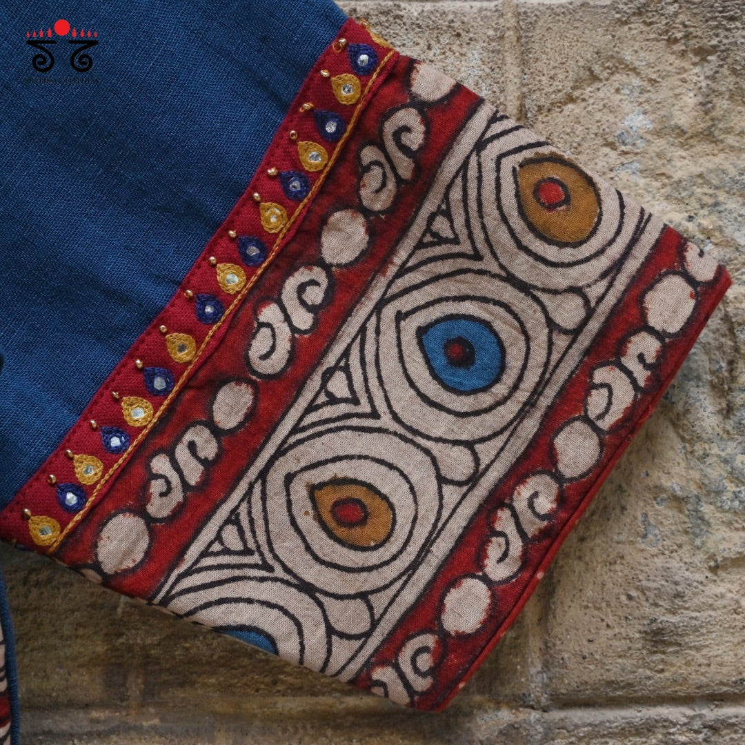 Boondh Pen Kalamkari Handembroidered Blouse