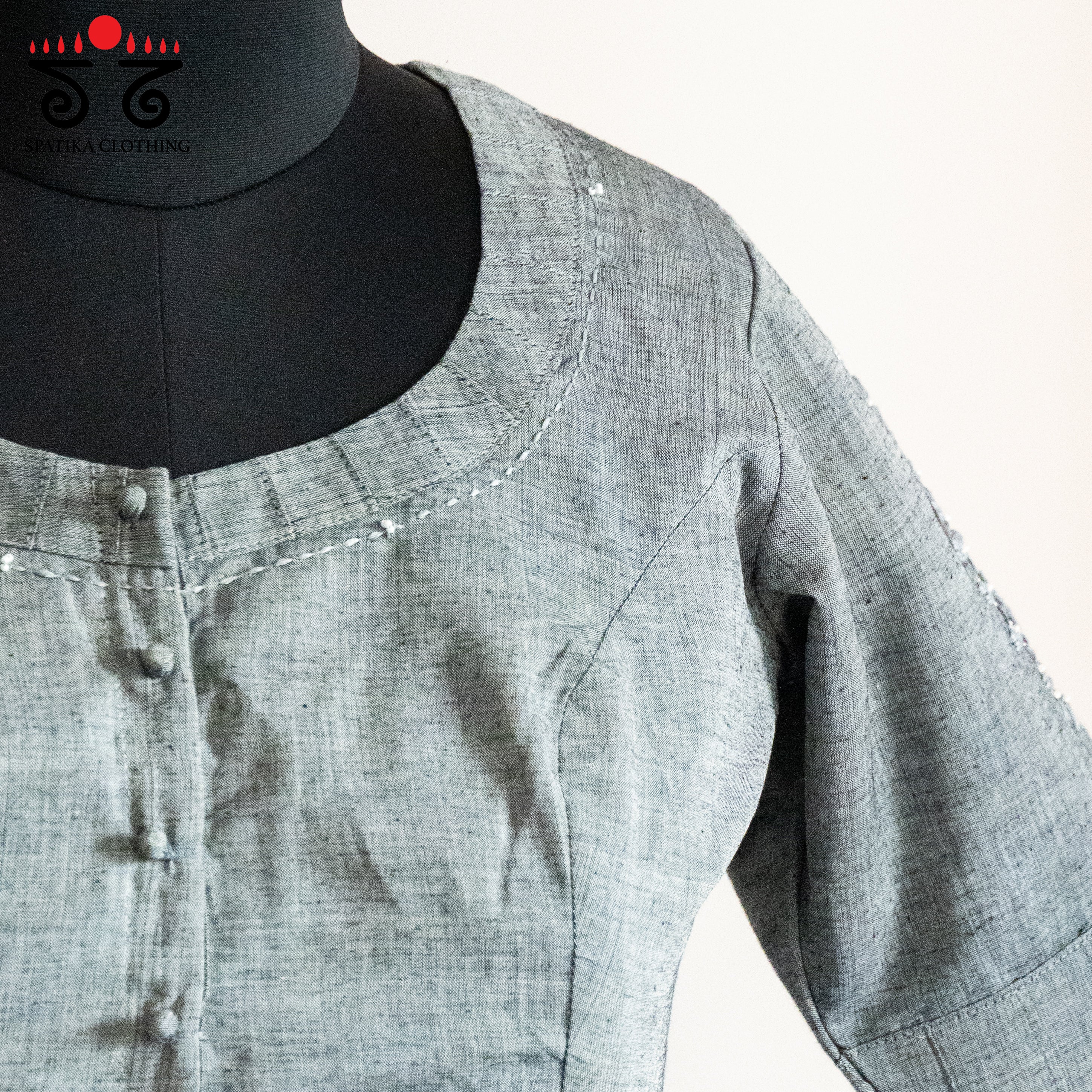 The Chikankari Grey Blouse - New Version!