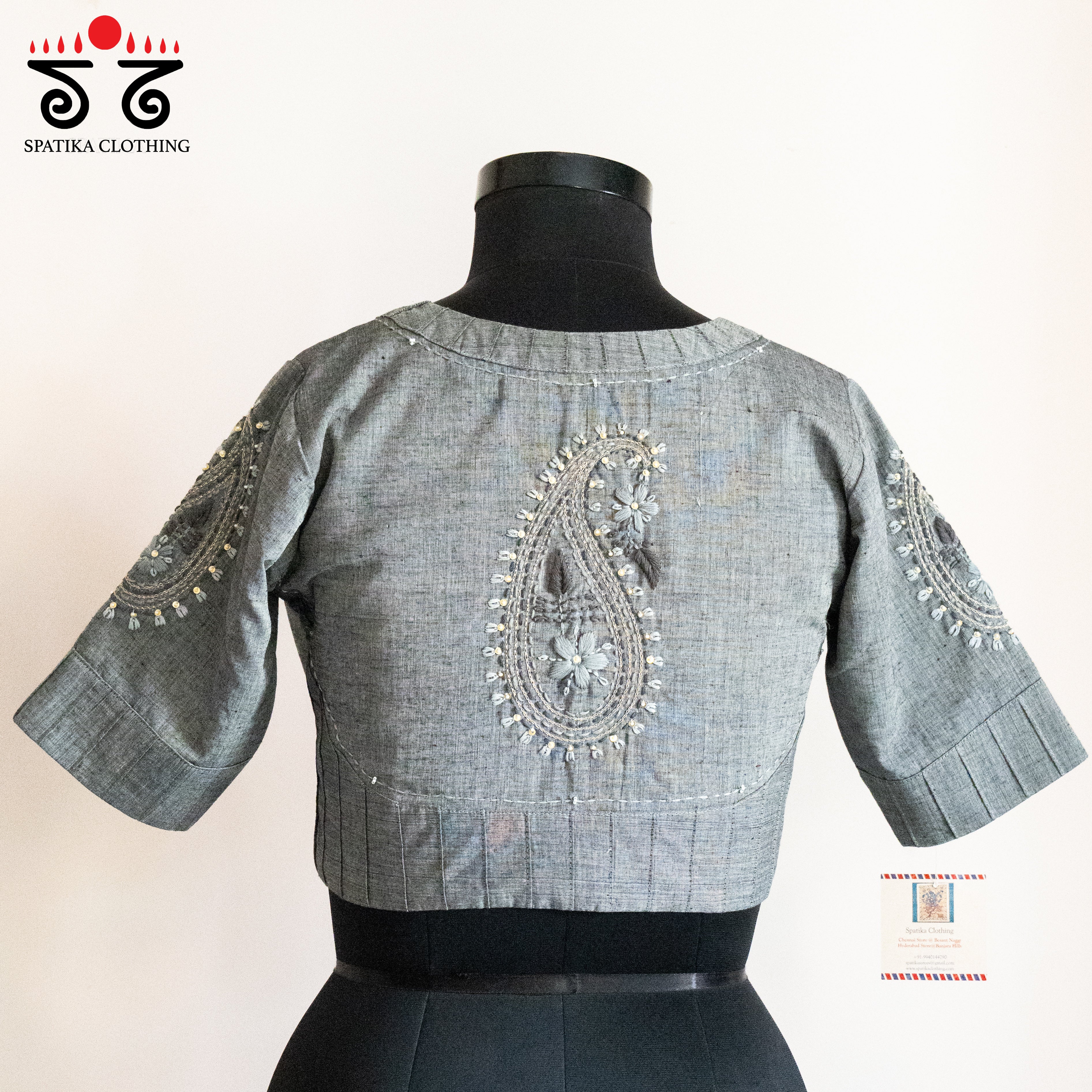 The Chikankari Grey Blouse - New Version!