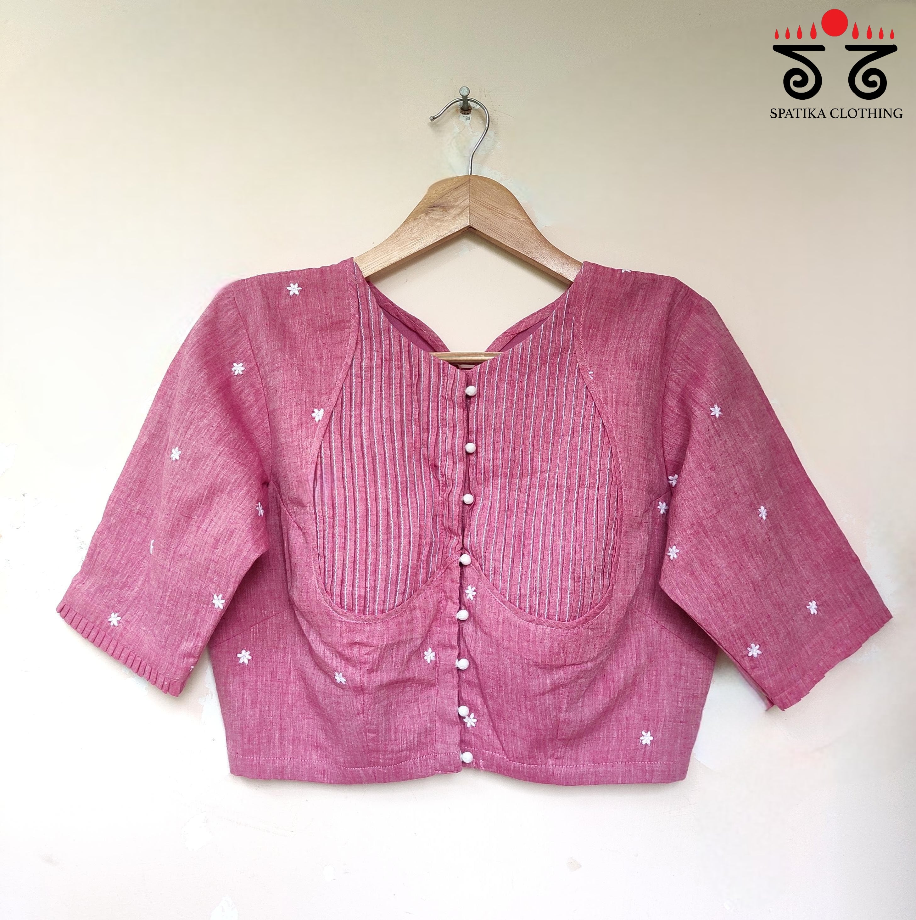 Pink Boondhi-Handcrafted Blouse