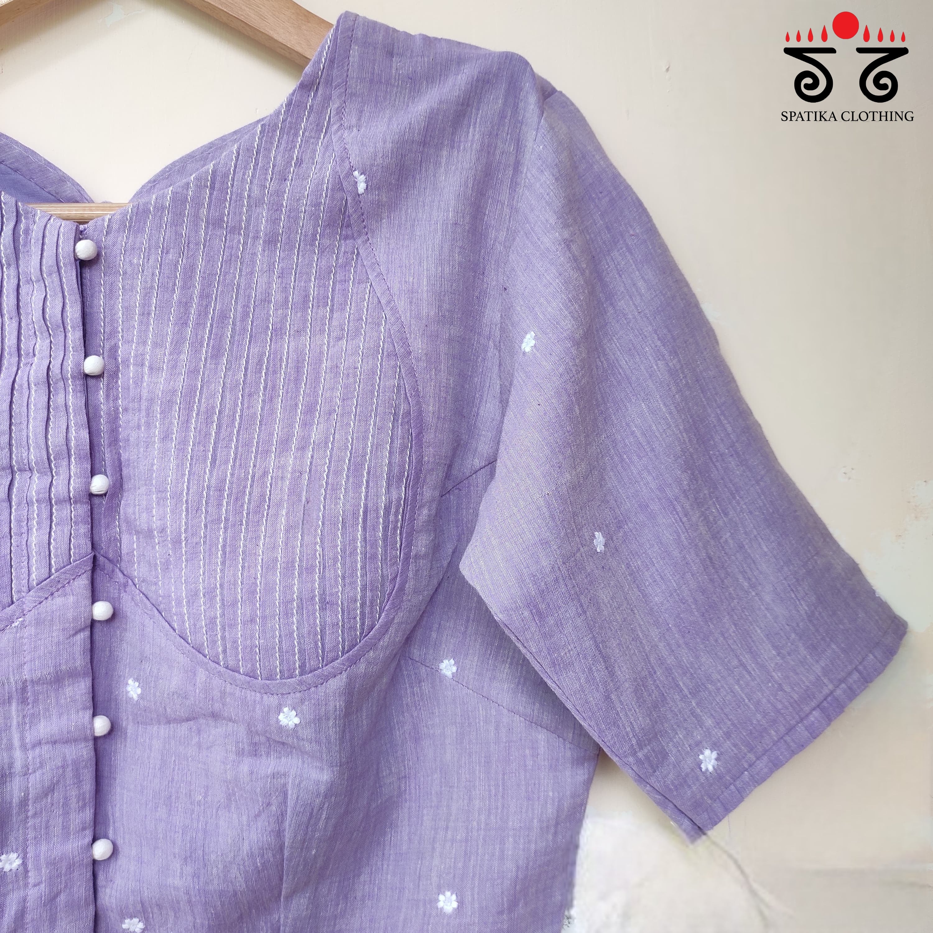 Lavender Boondhi-Handcrafted Blouse