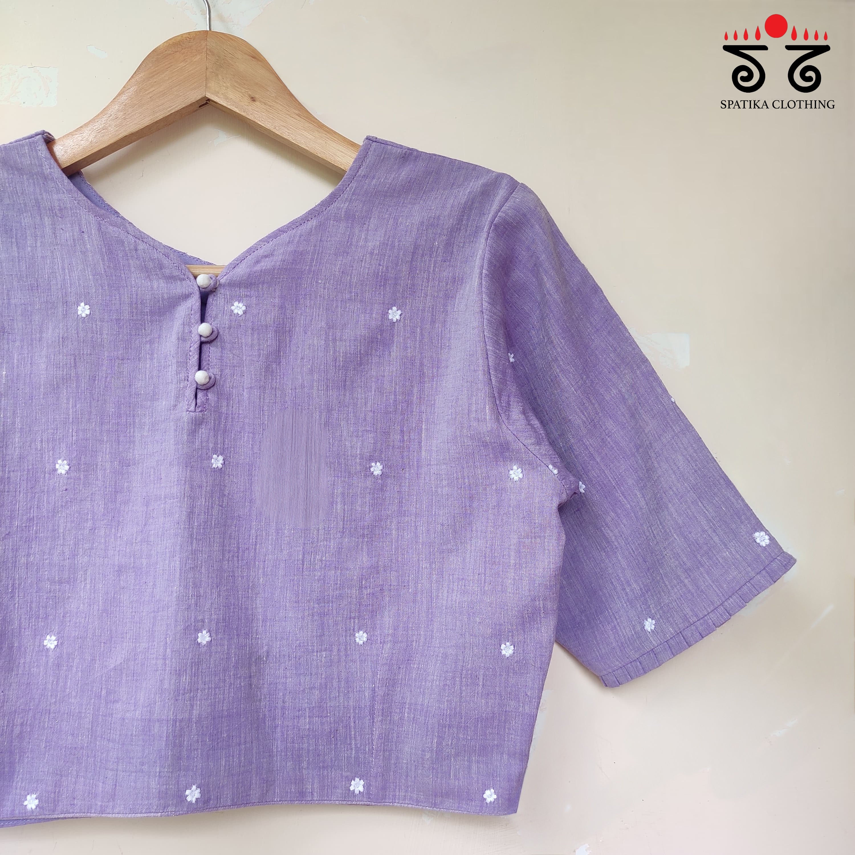 Lavender Boondhi-Handcrafted Blouse