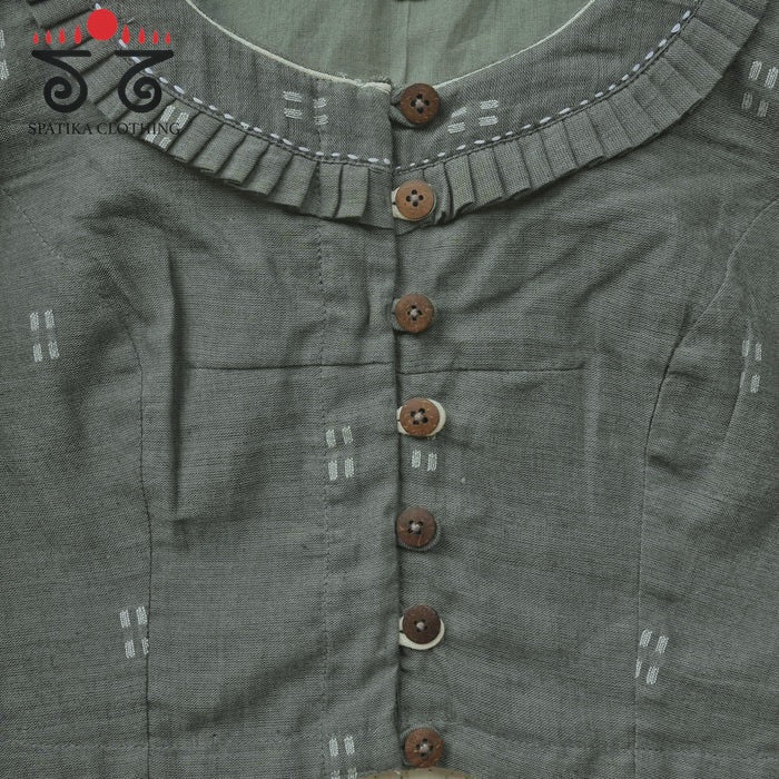 Jamdhani Frilled Blouse