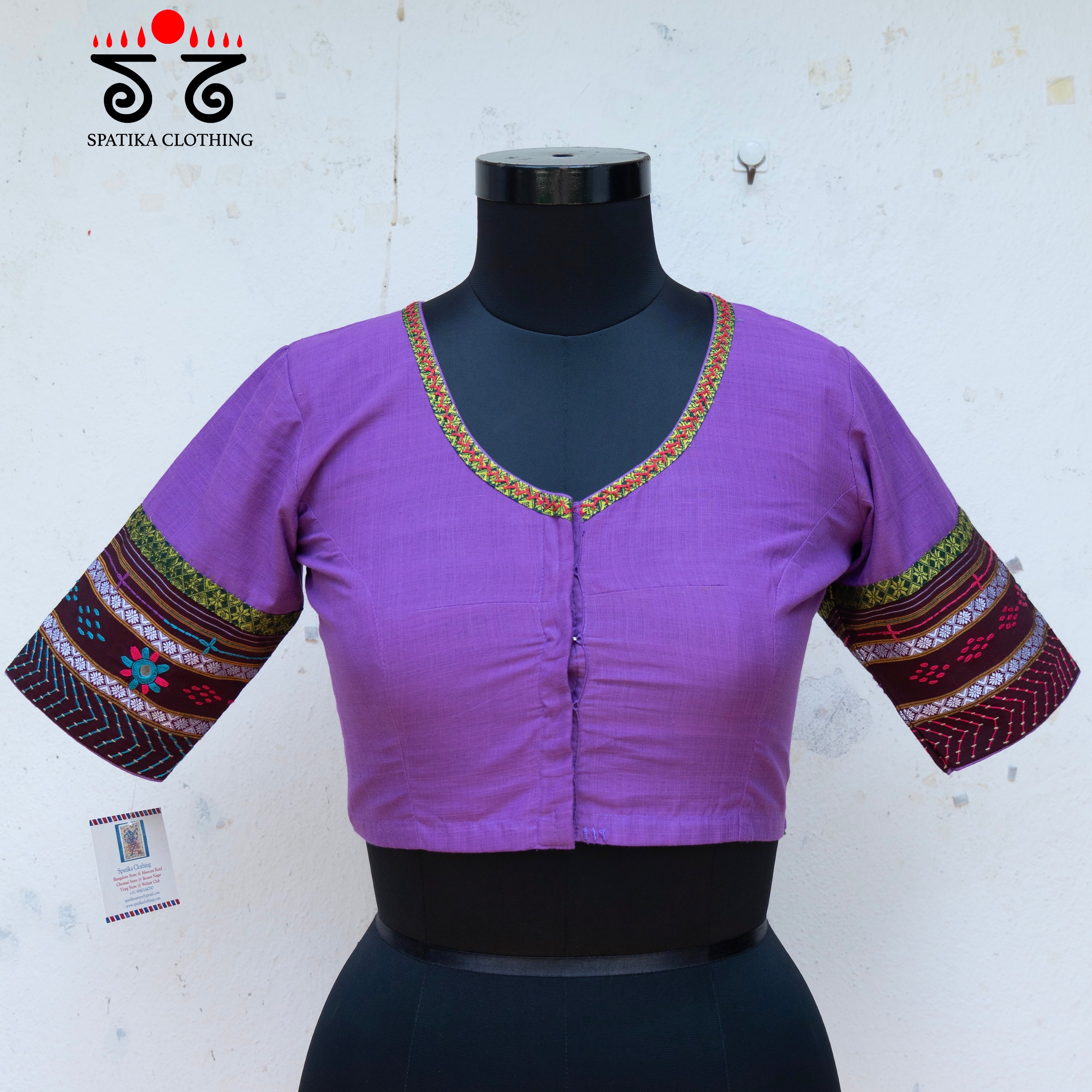 The Solid Purple Lambani Blouse