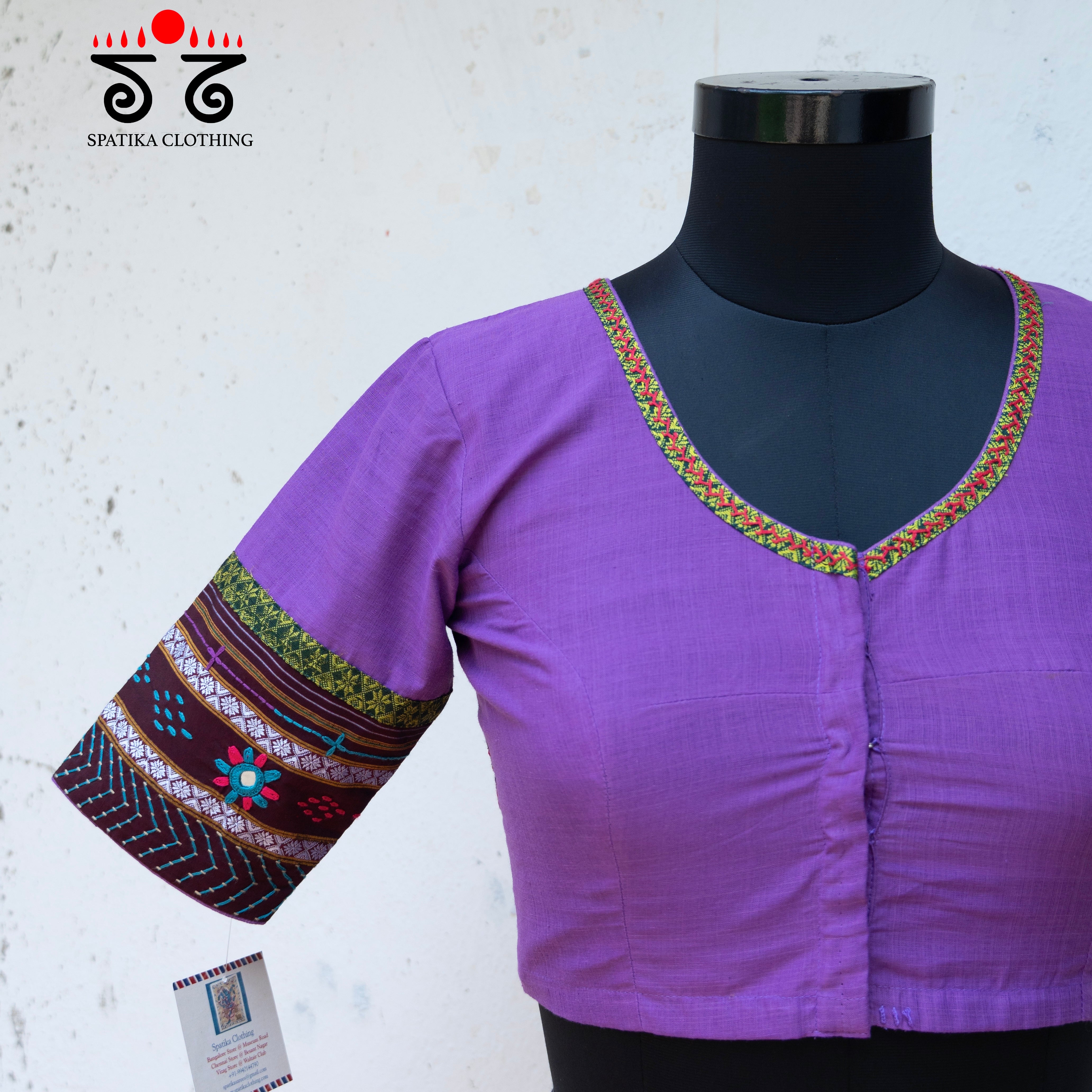 The Solid Purple Lambani Blouse