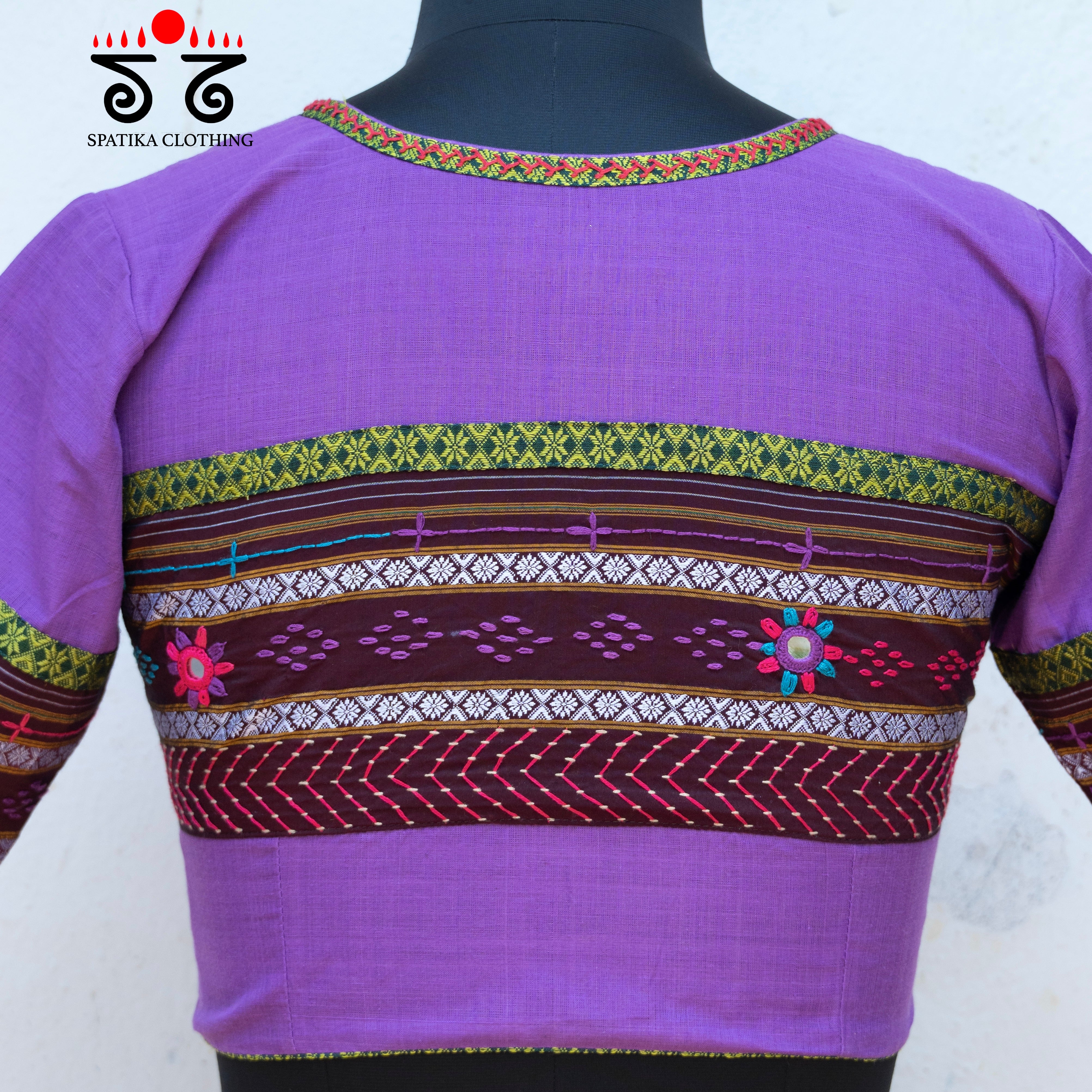The Solid Purple Lambani Blouse