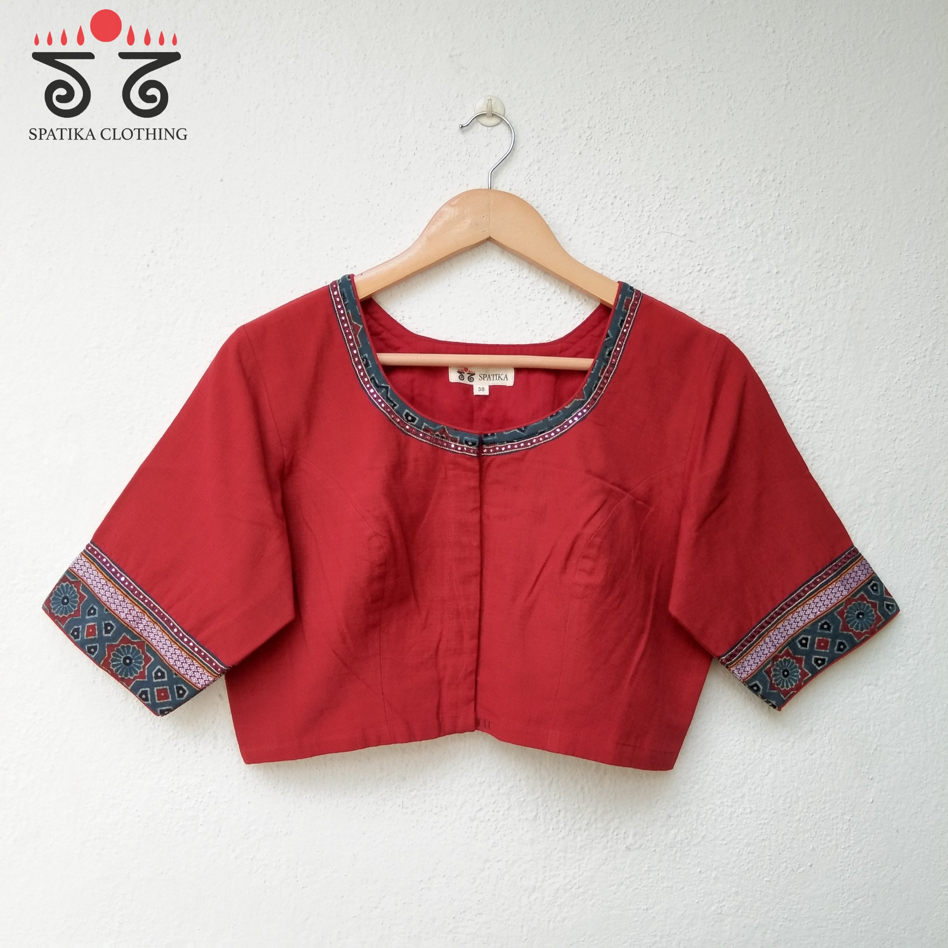Red Pichwai Handcrafted Blouse