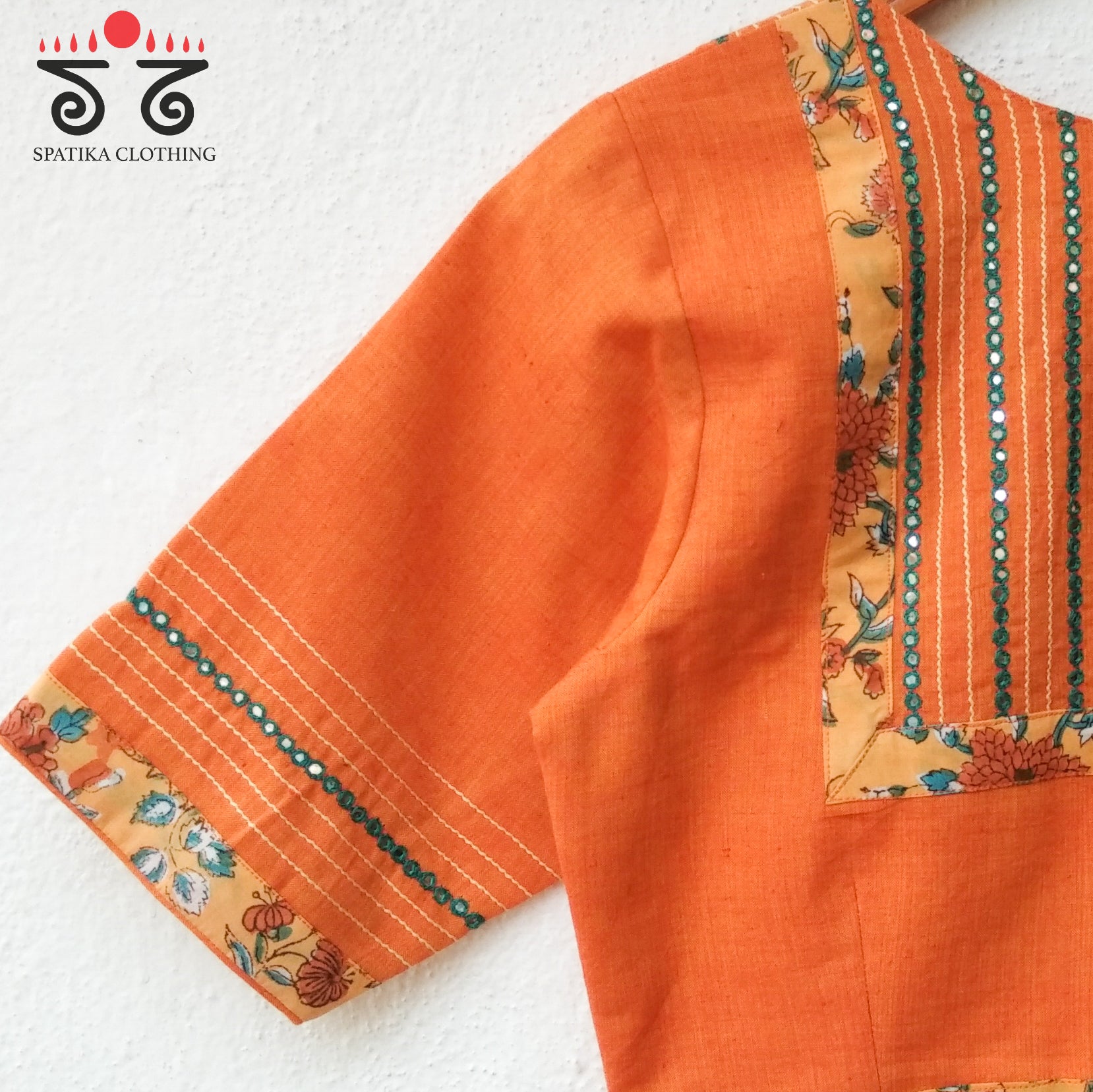 Mirror Work - Hand Embroidered Blouse