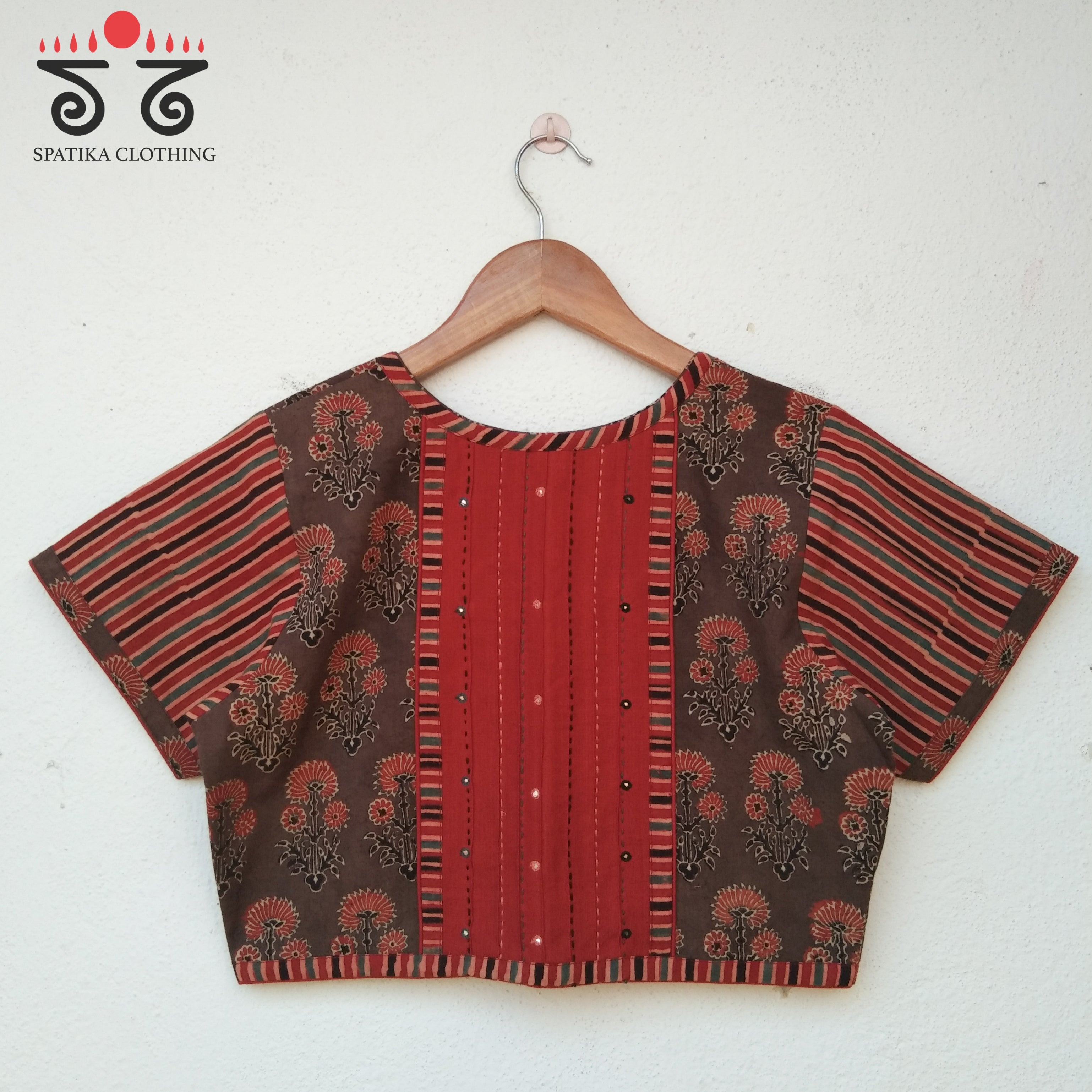The Ajrakh Pintuck Blouse
