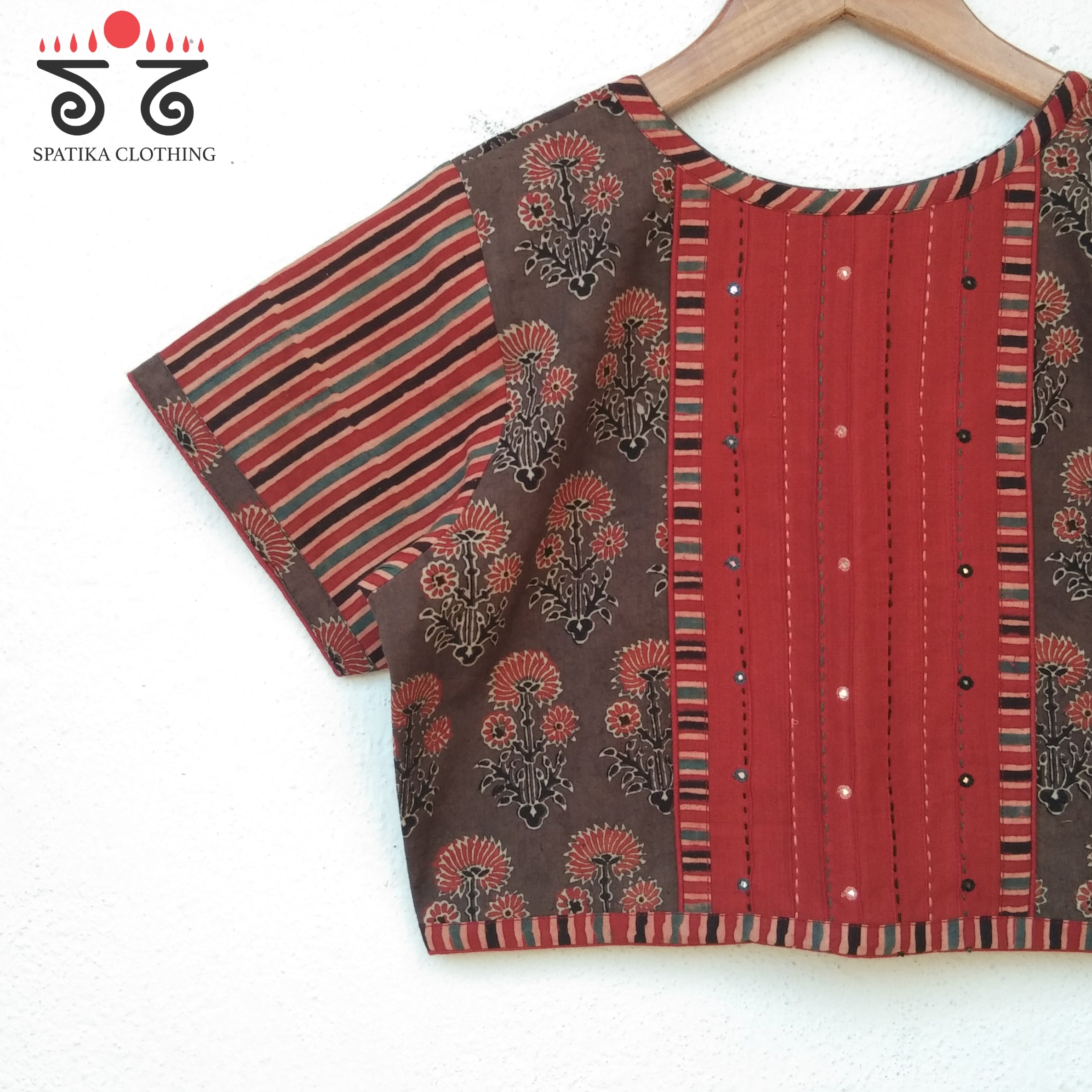 The Ajrakh Pintuck Blouse