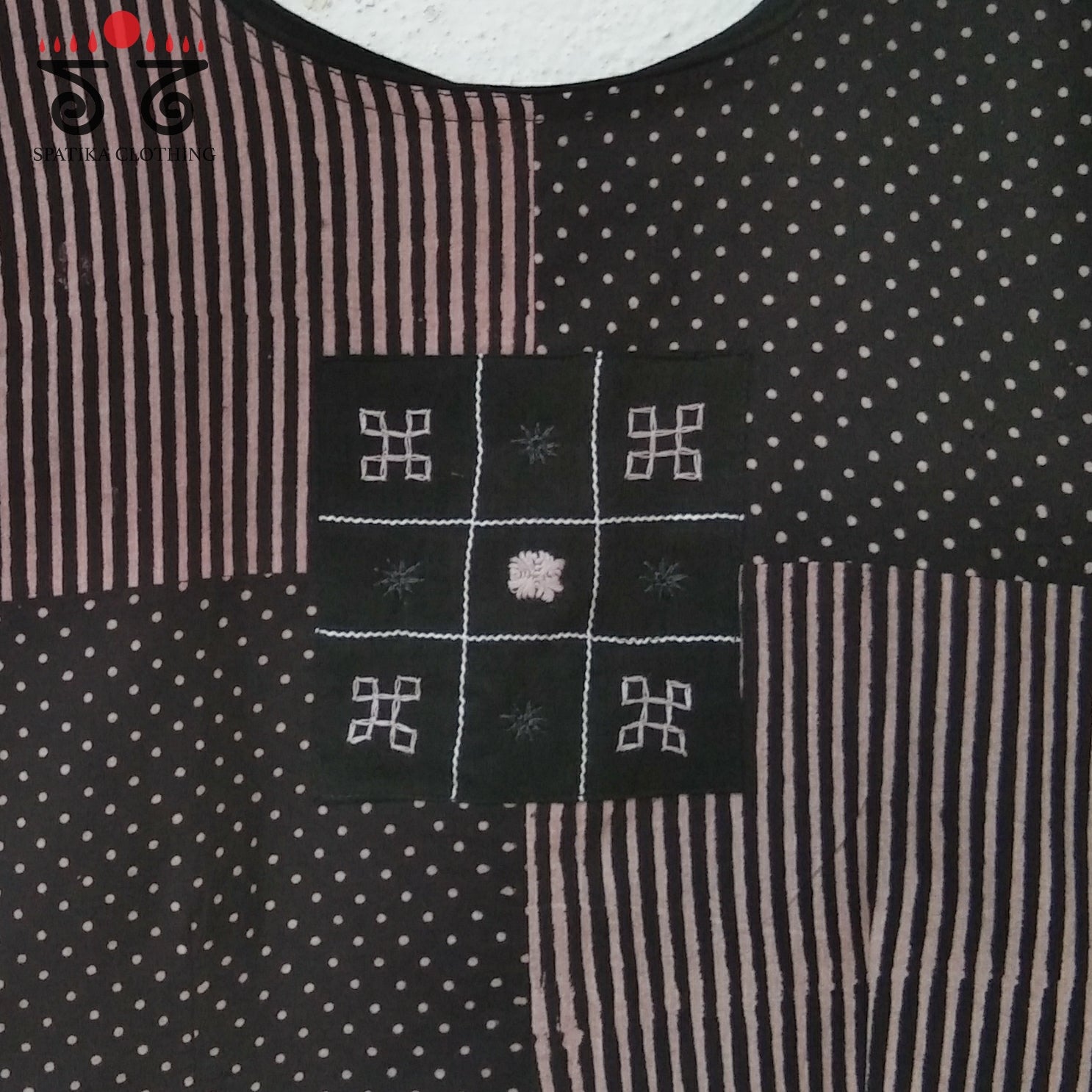 Dots & Stripes - Sleeveless Blouses in Ajrak