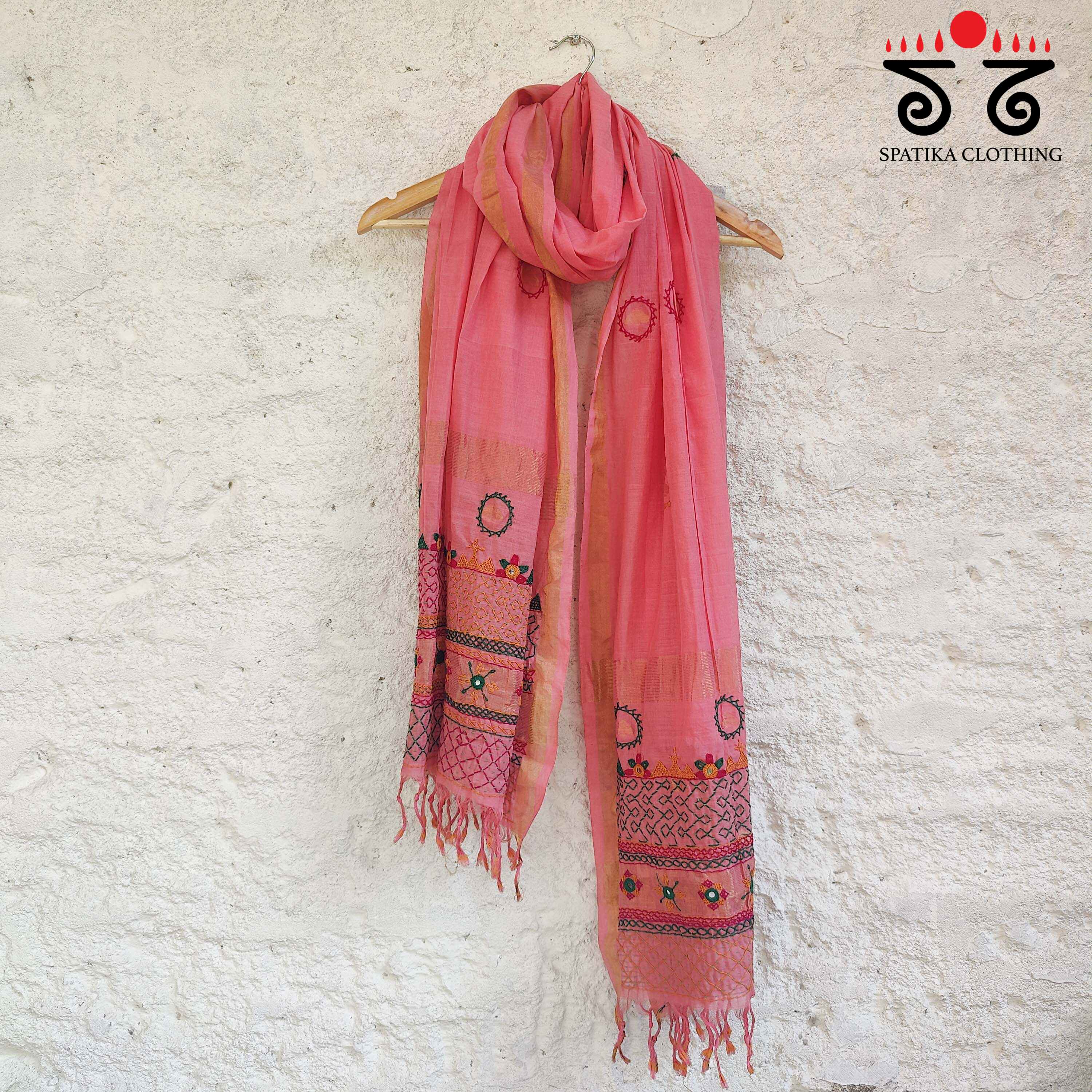Lambani on Maheshwari Silk Cotton Dupatta