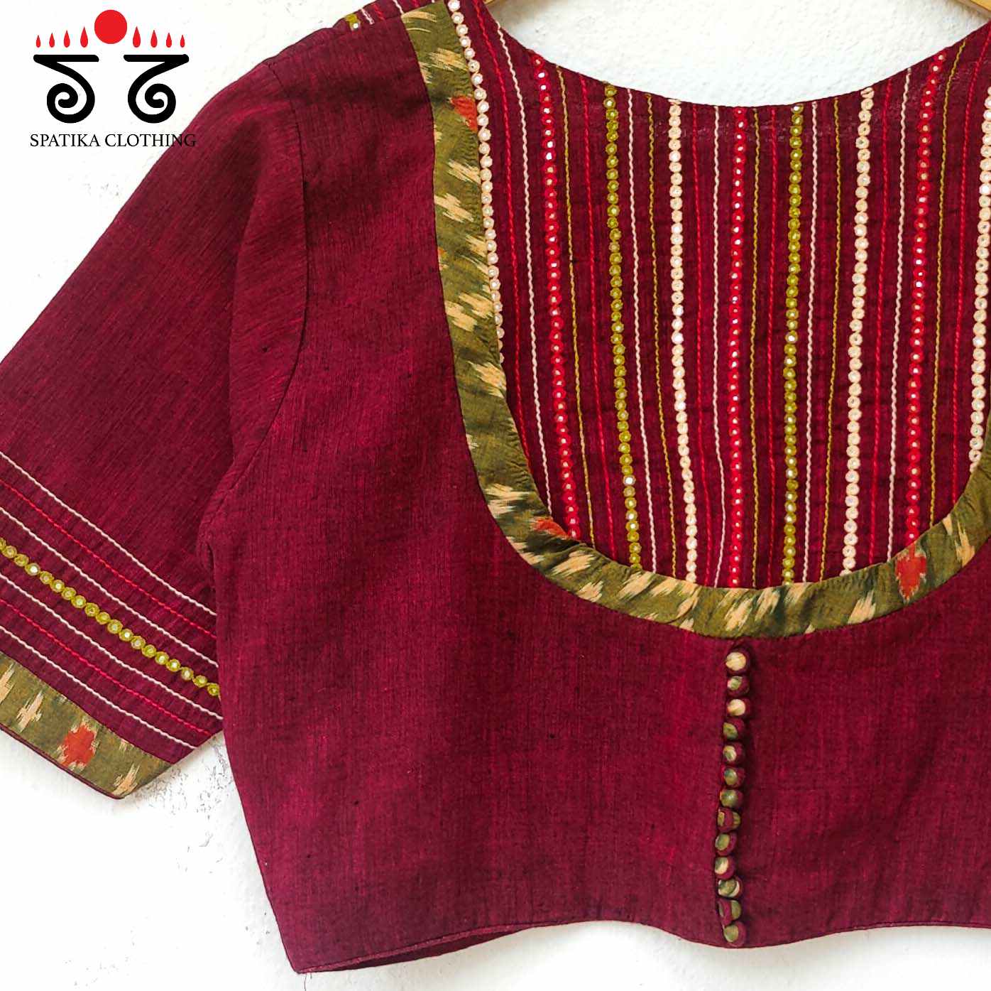 Mirror Work Hand embroidered Blouse