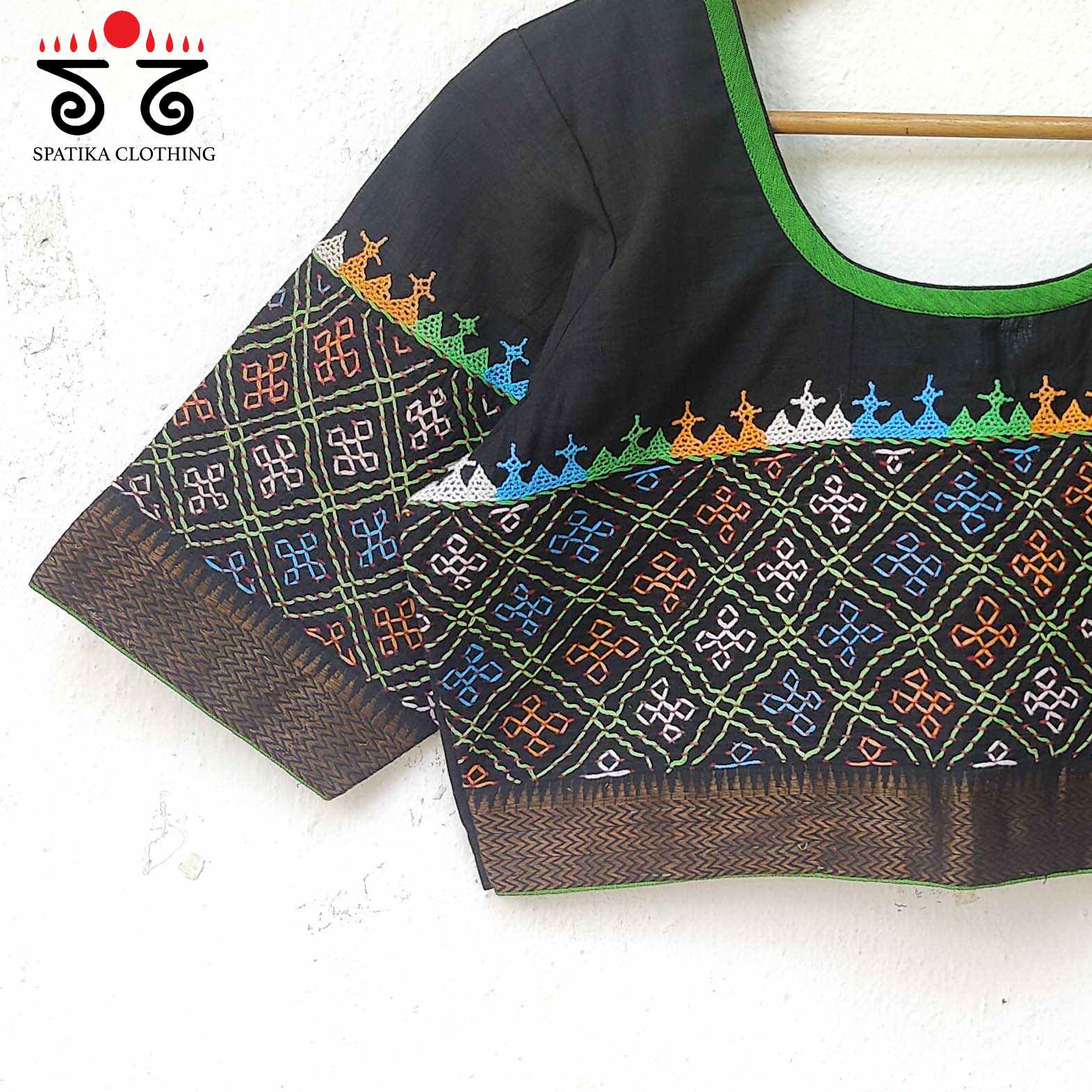 Lambani on Maheshwari Cotton Blouse