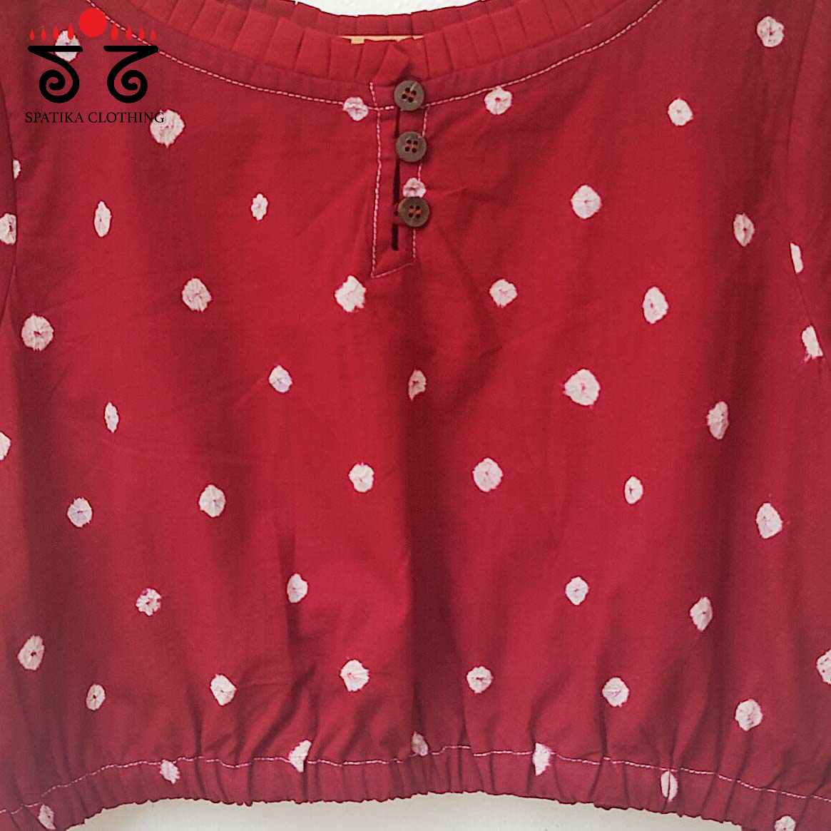 Frilled Bandhani blouse