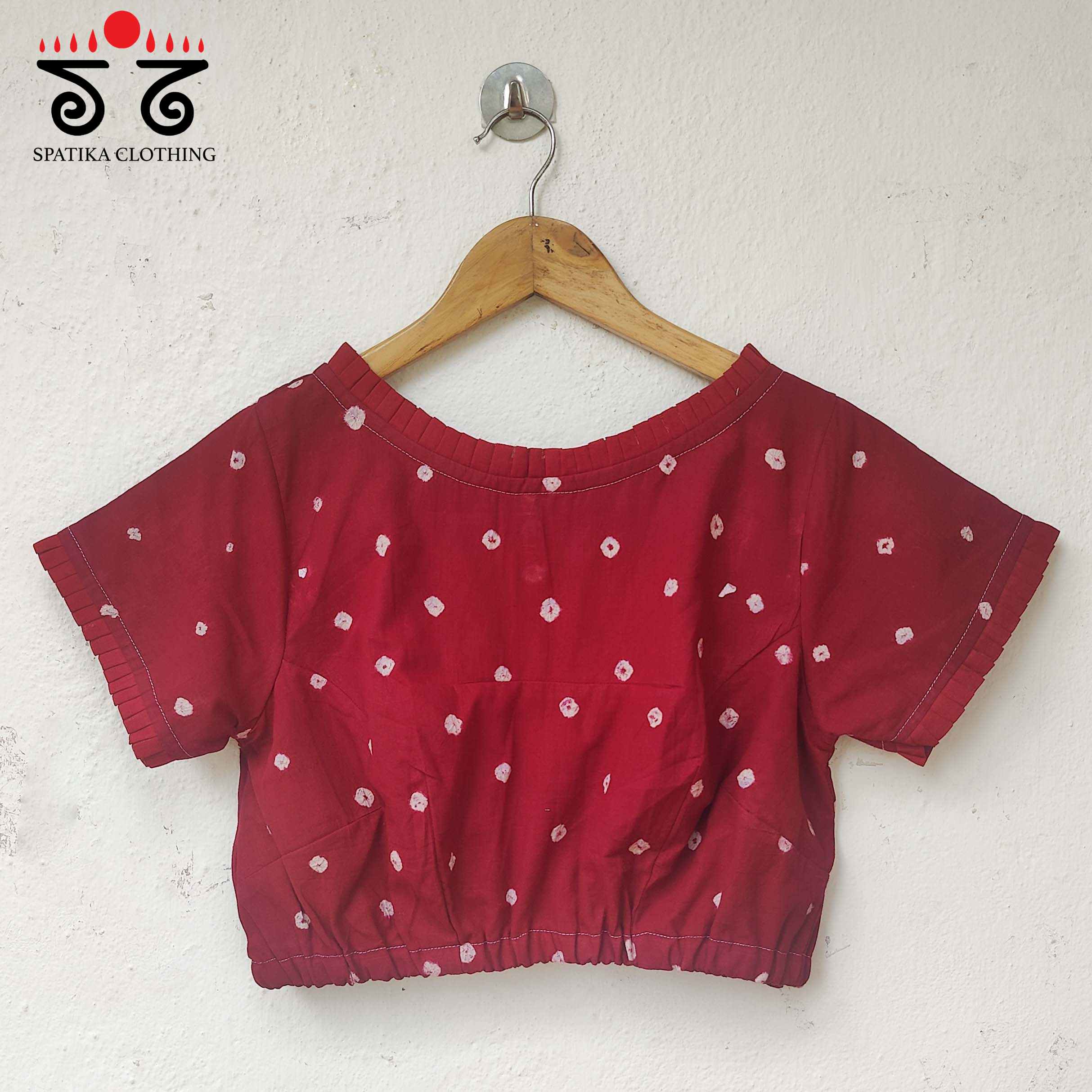 Frilled Bandhani blouse