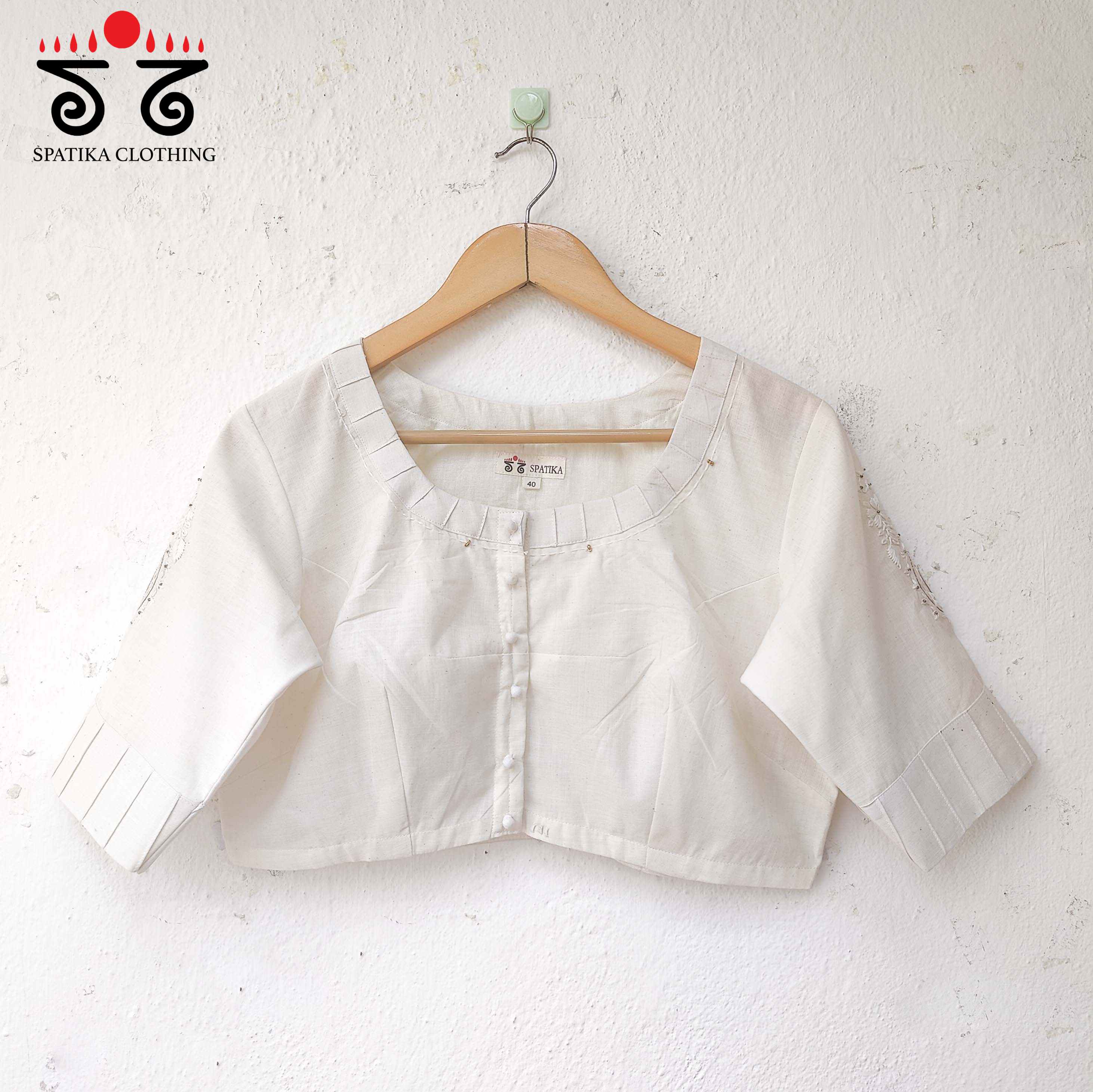 The Chikankari Off-white Blouse - New!