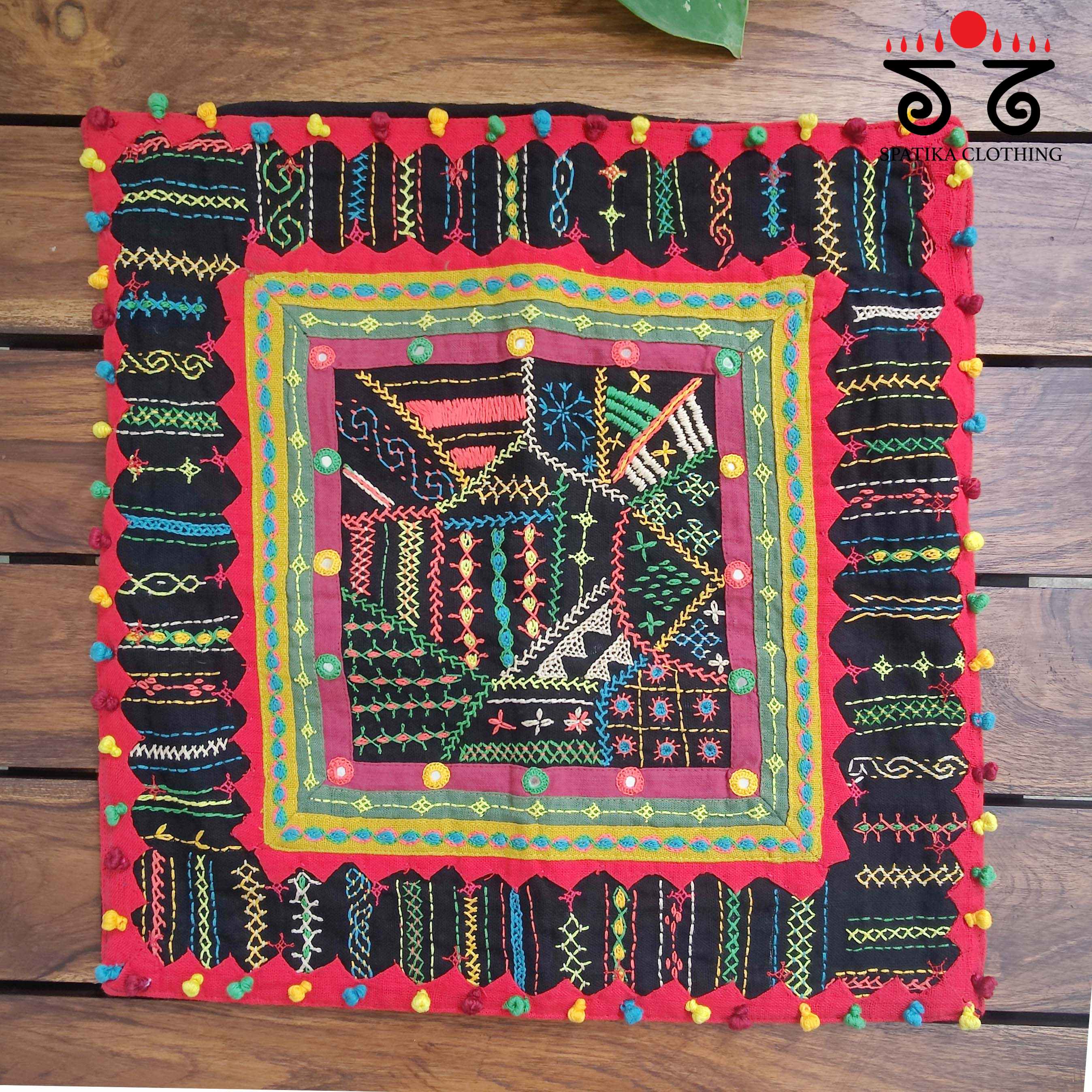 The Lambani Handembroidered Cushion Cover