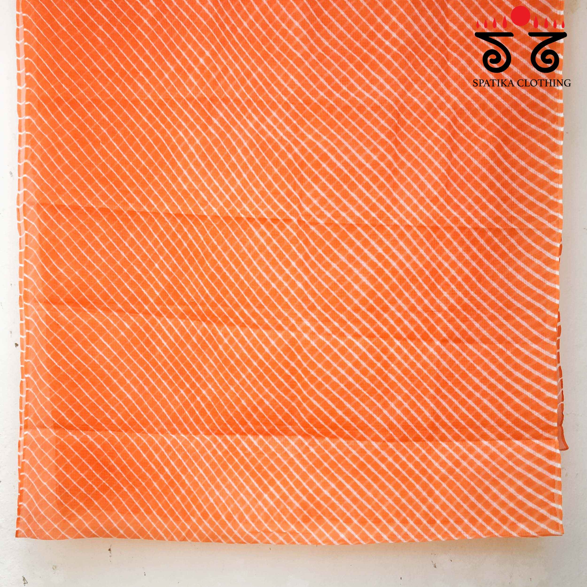 Leheriya on Orange Kota Saree