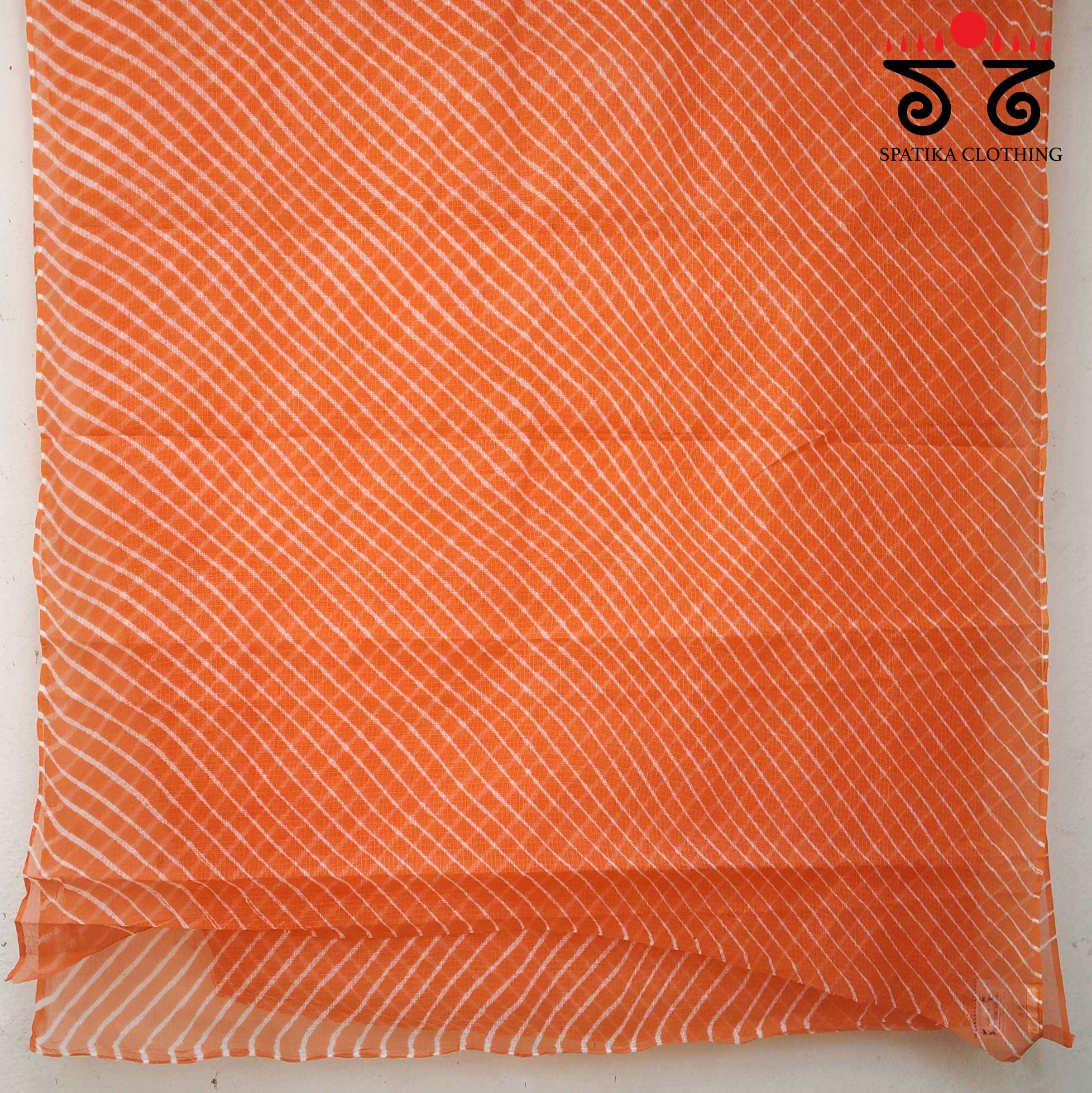 Leheriya on Orange Kota Saree