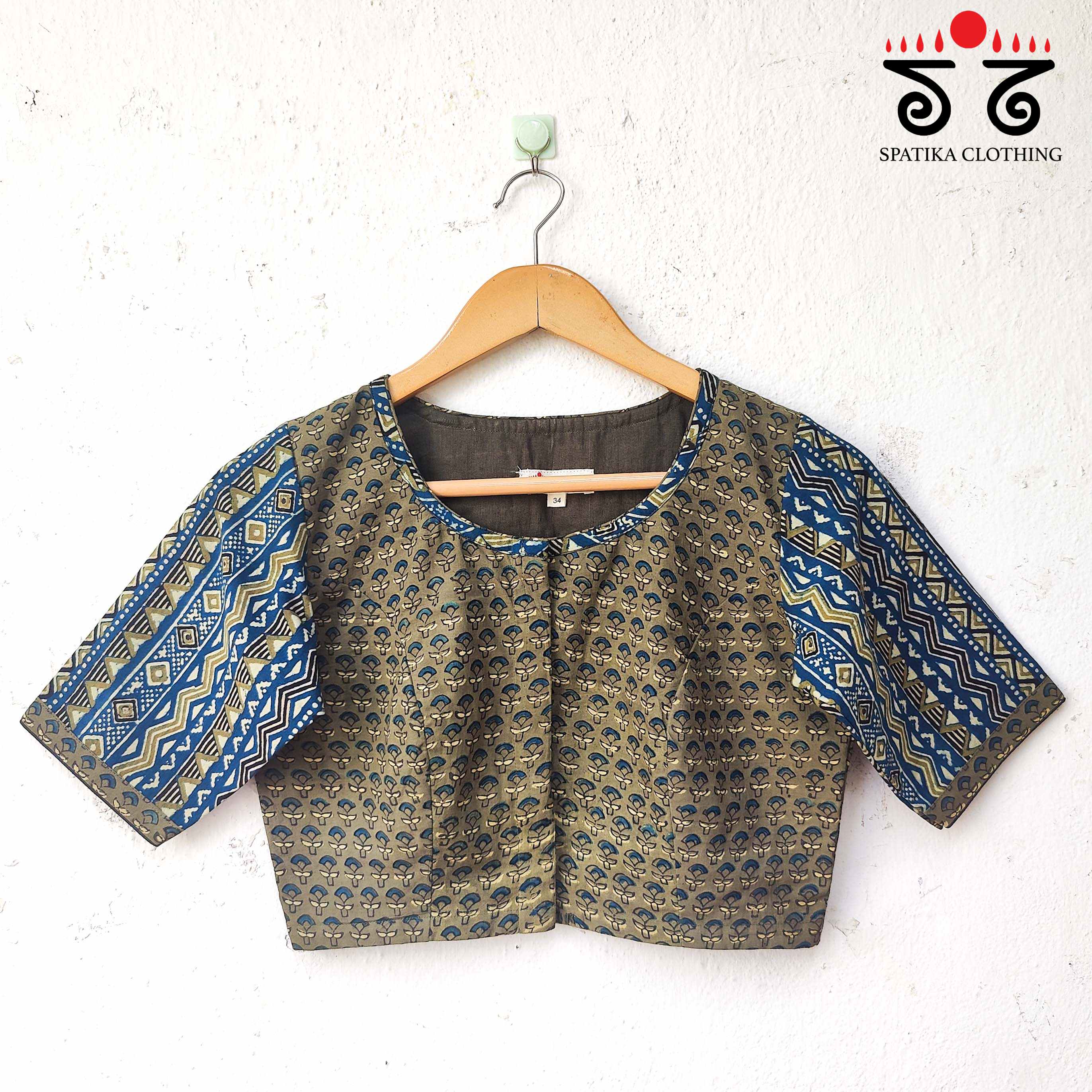The Ajrakh Pintuck Blouse