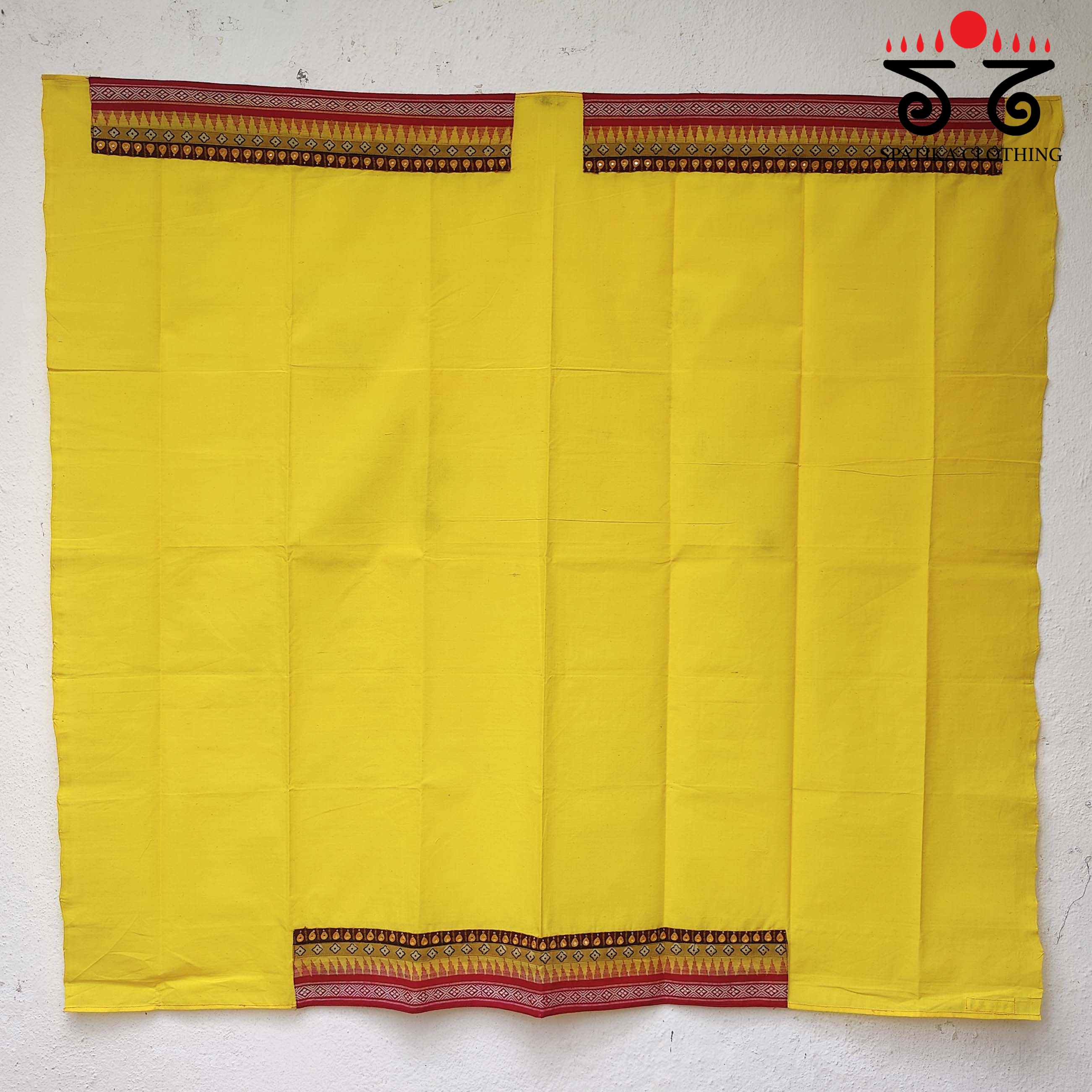 Mangalagiri Cotton - Hand Embroidered Blouse Fabric