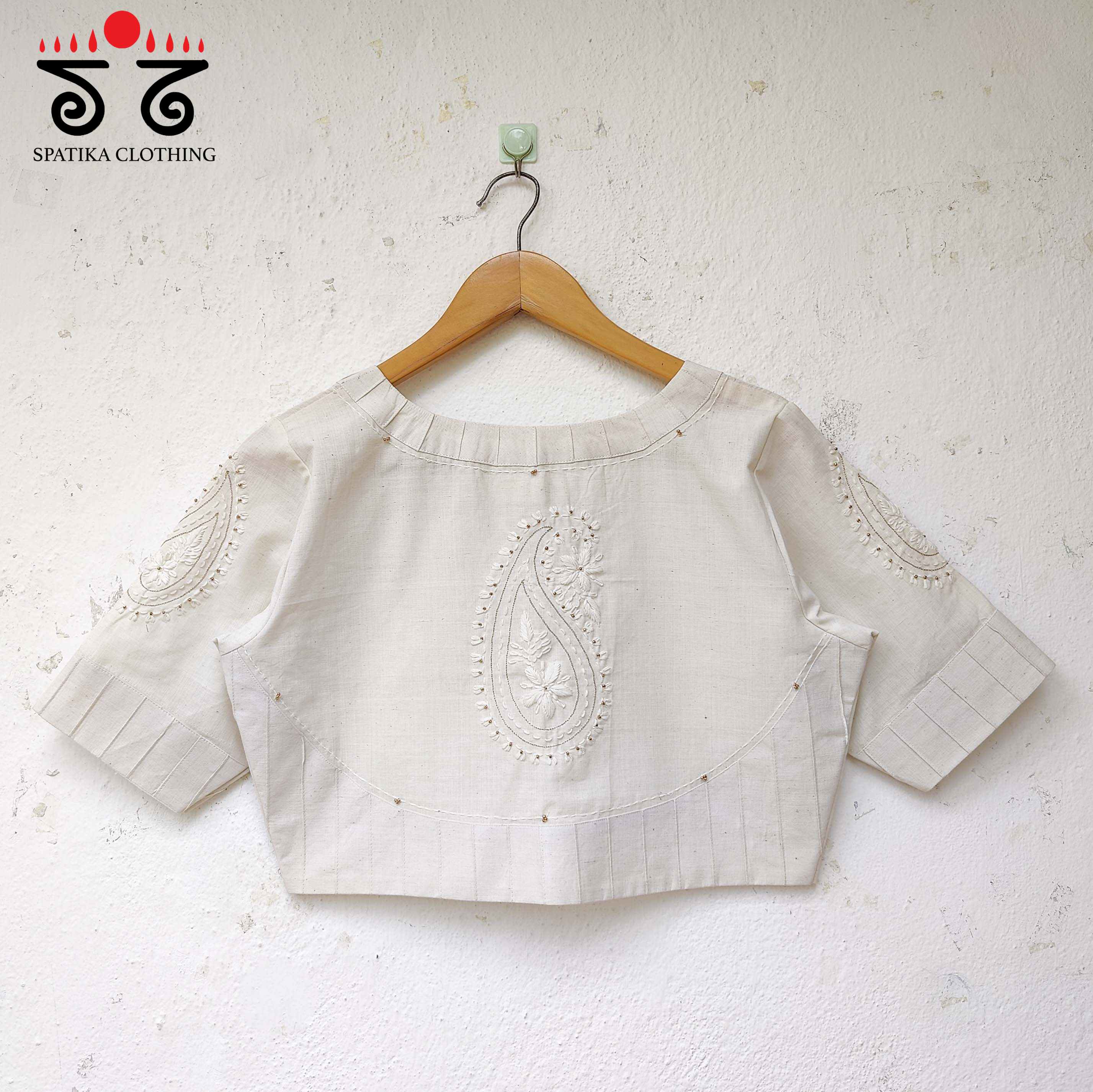 The Chikankari Off-white Blouse - New!