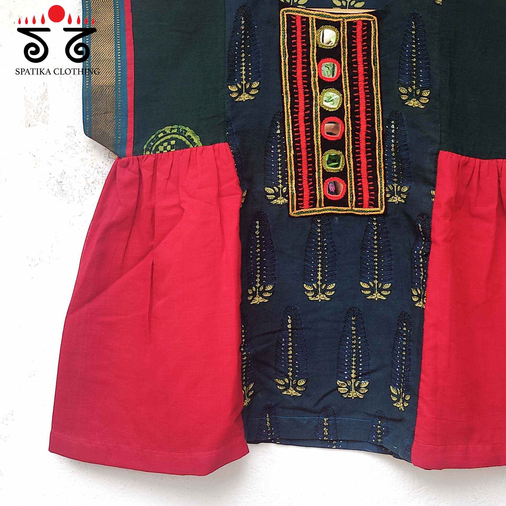 Hand - Embroidered Frilled Top