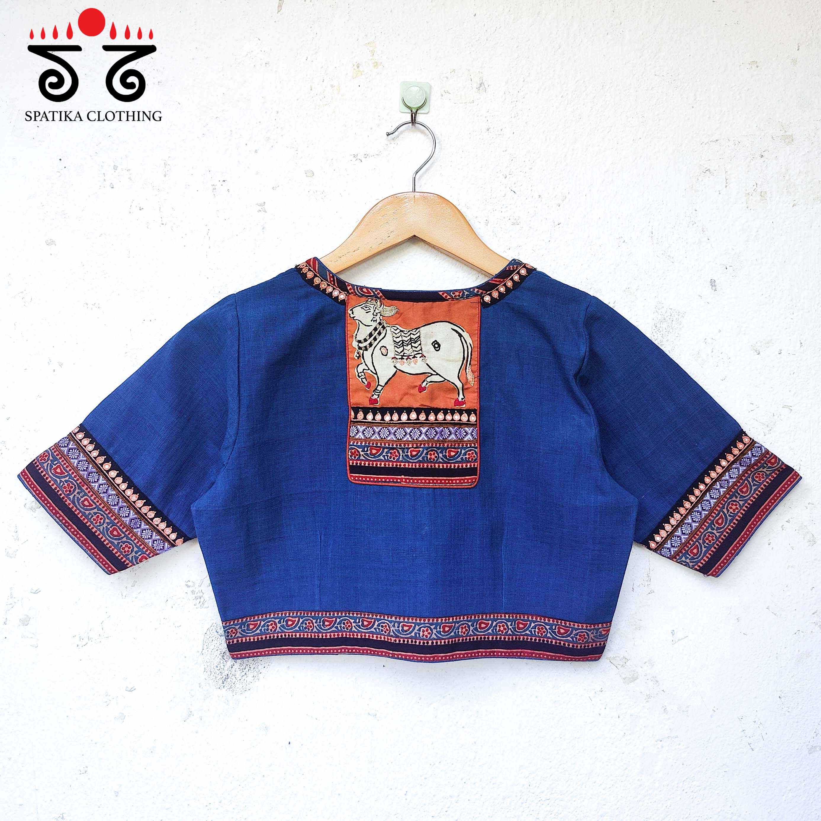 The Blue Pichwai Blouse