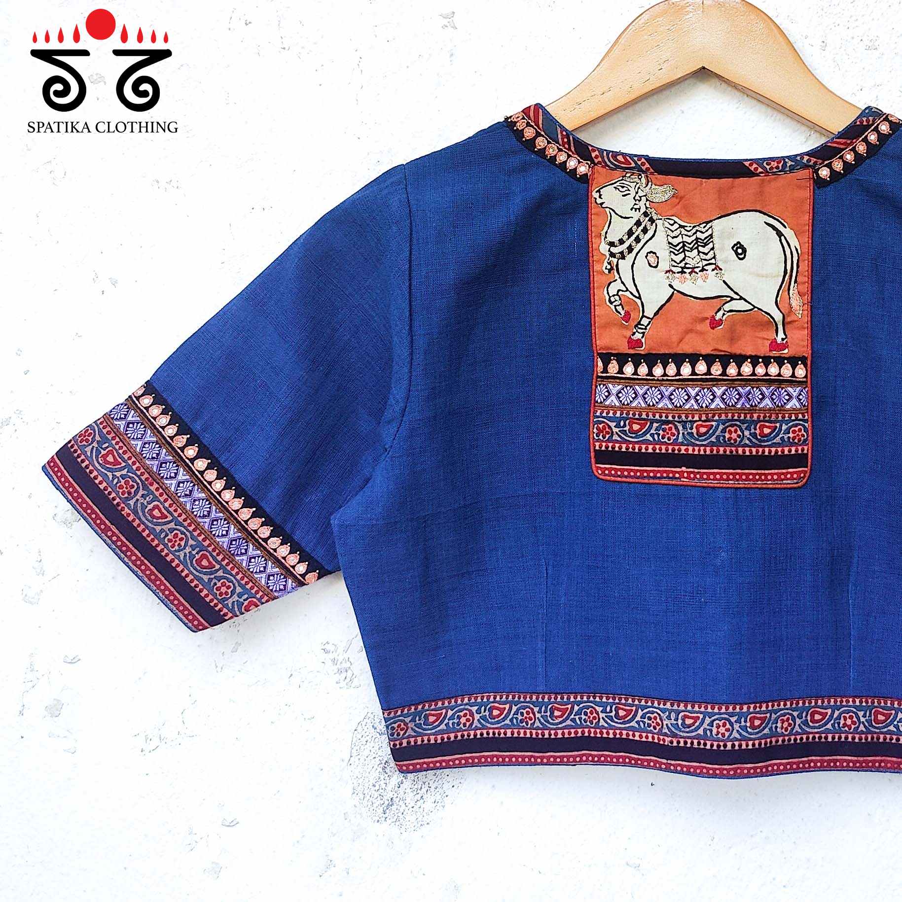 The Blue Pichwai Blouse