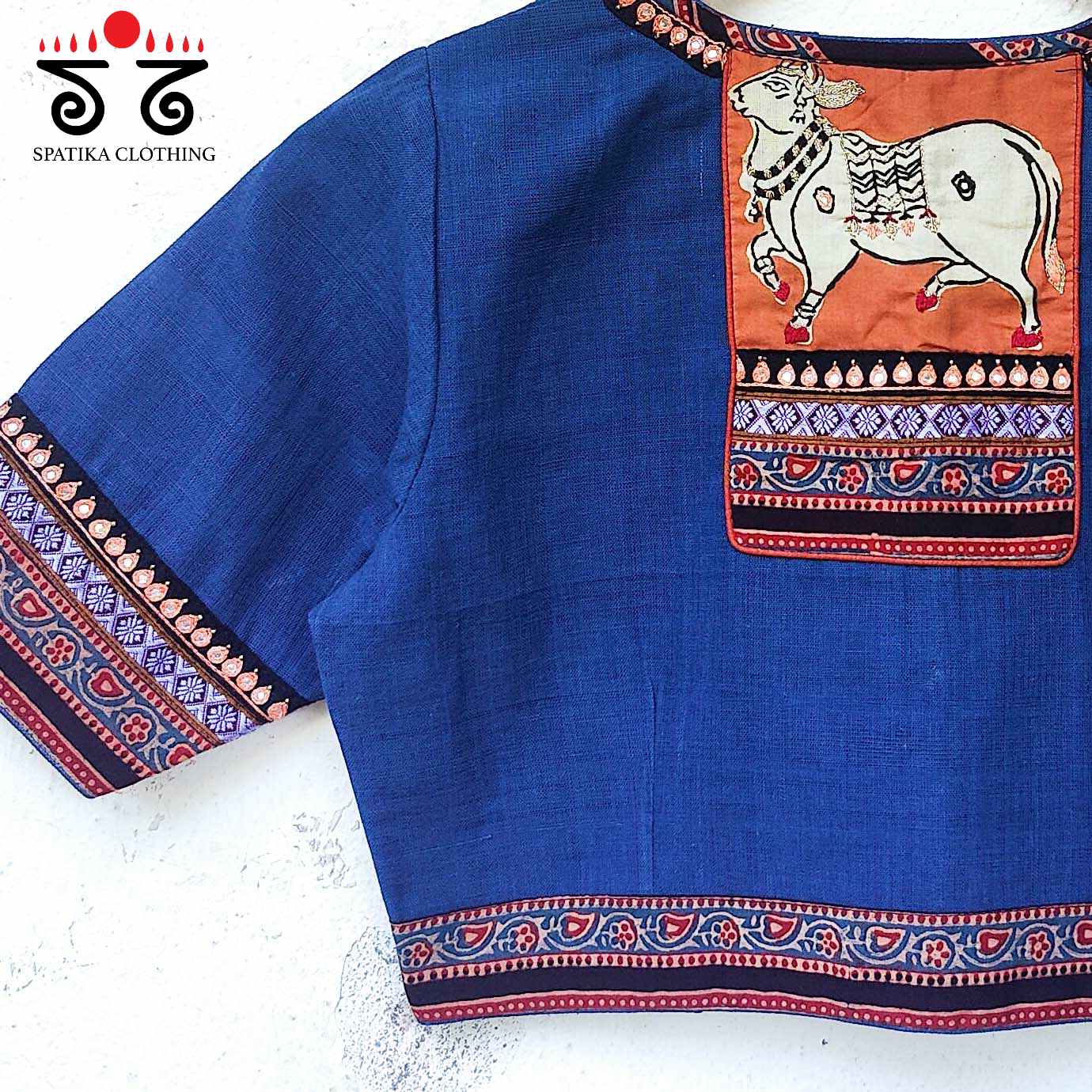 The Blue Pichwai Blouse