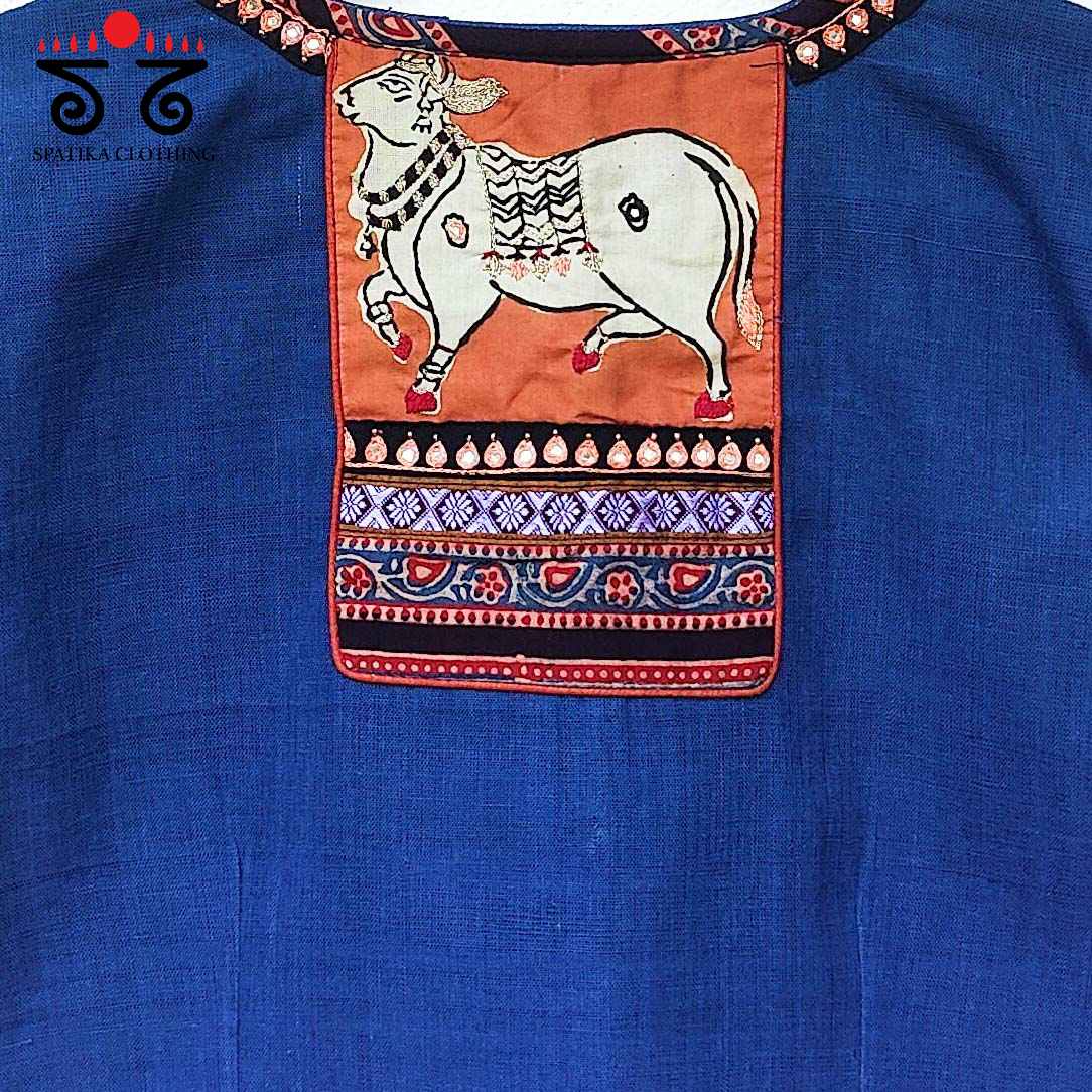 The Blue Pichwai Blouse
