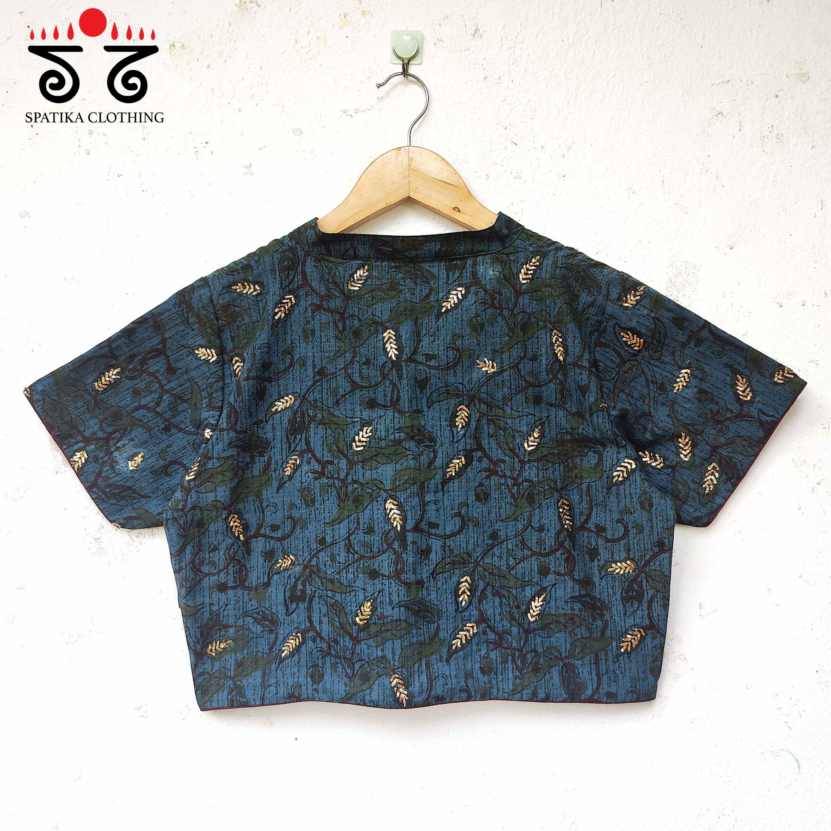 The Barf Blue Pattha Blouse
