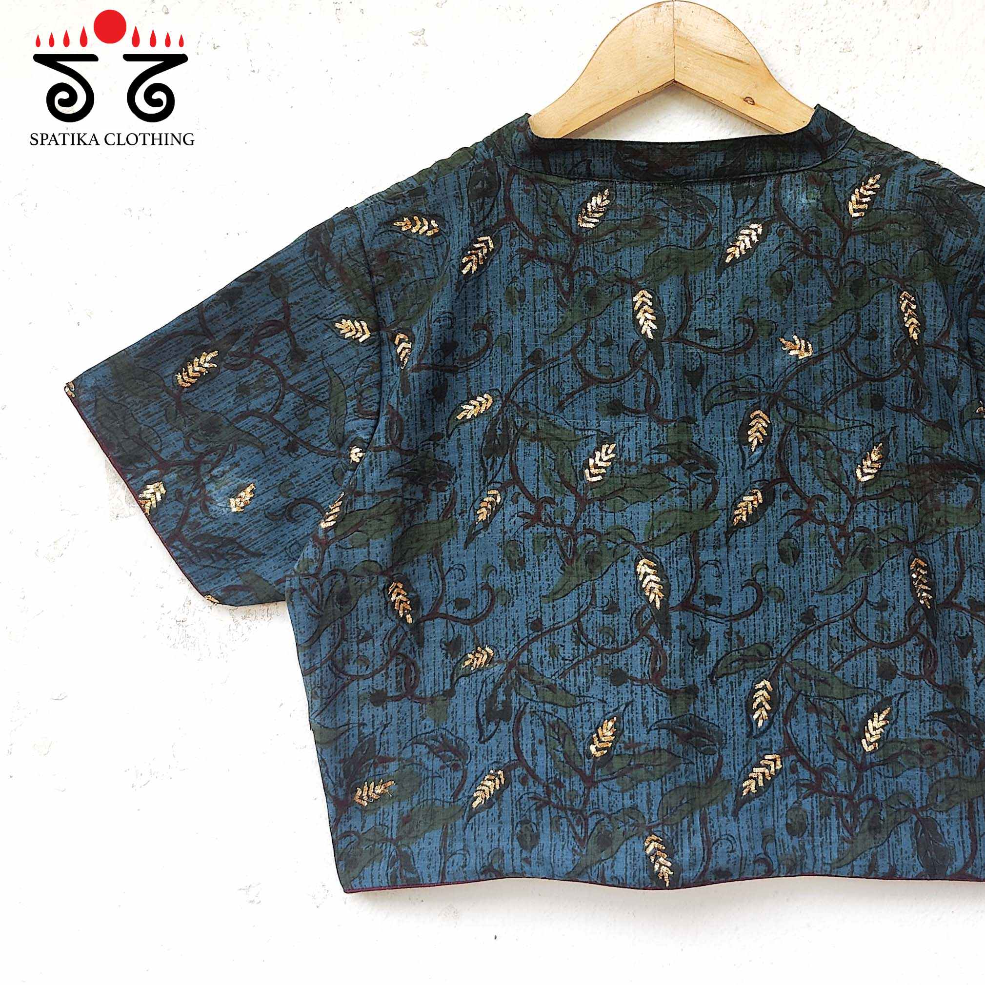 The Barf Blue Pattha Blouse