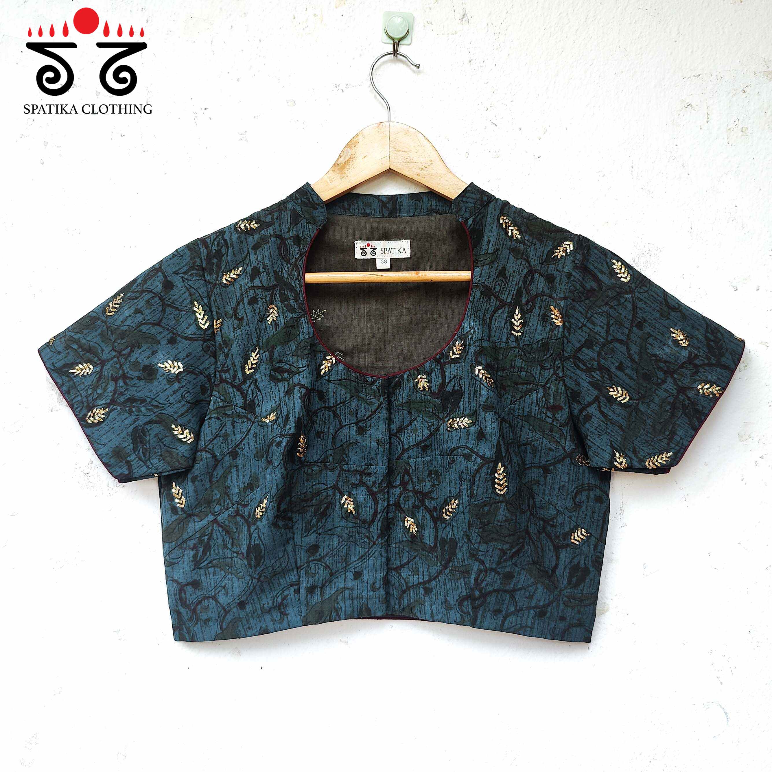 The Barf Blue Pattha Blouse