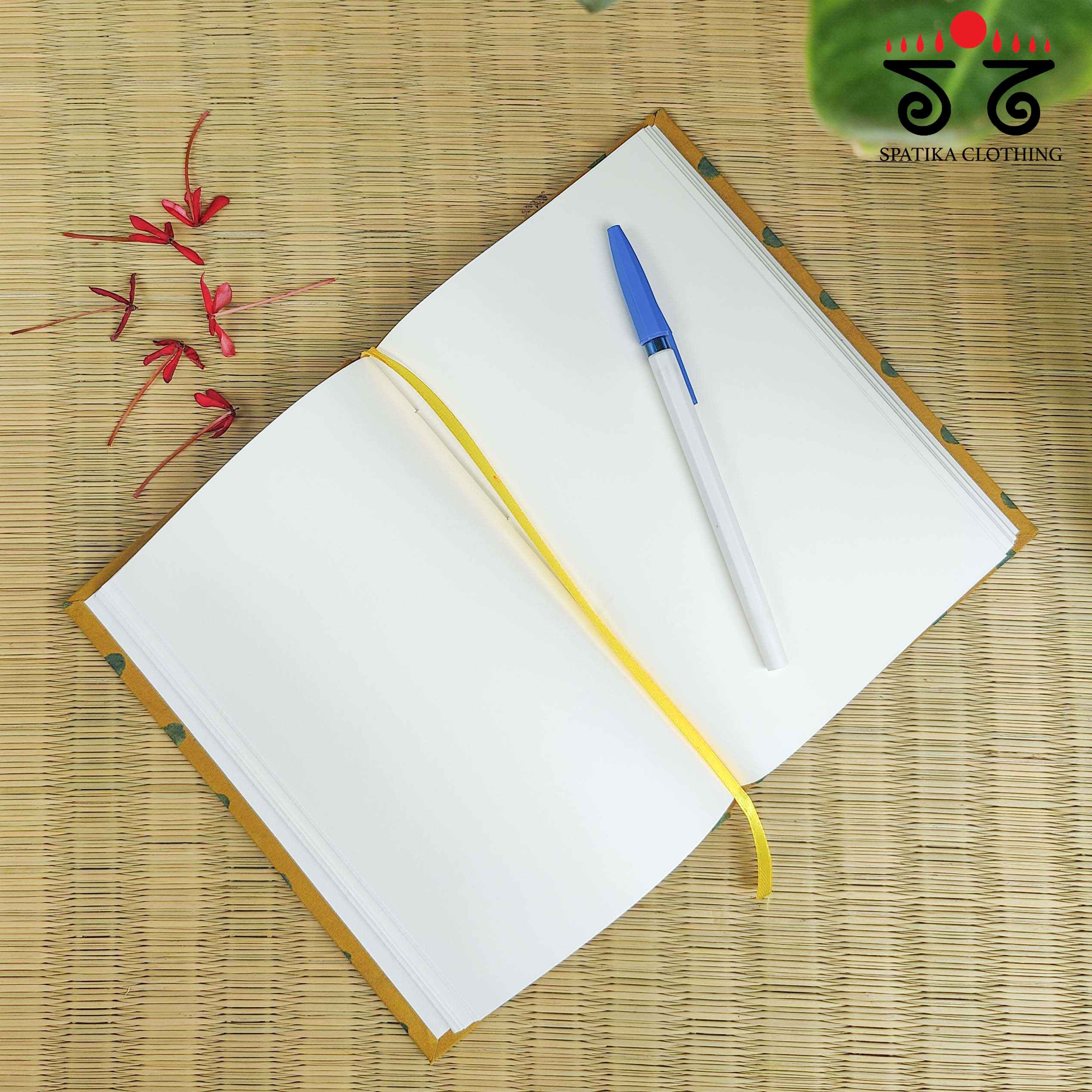 Hand Bound Ajrak Notebook-Large