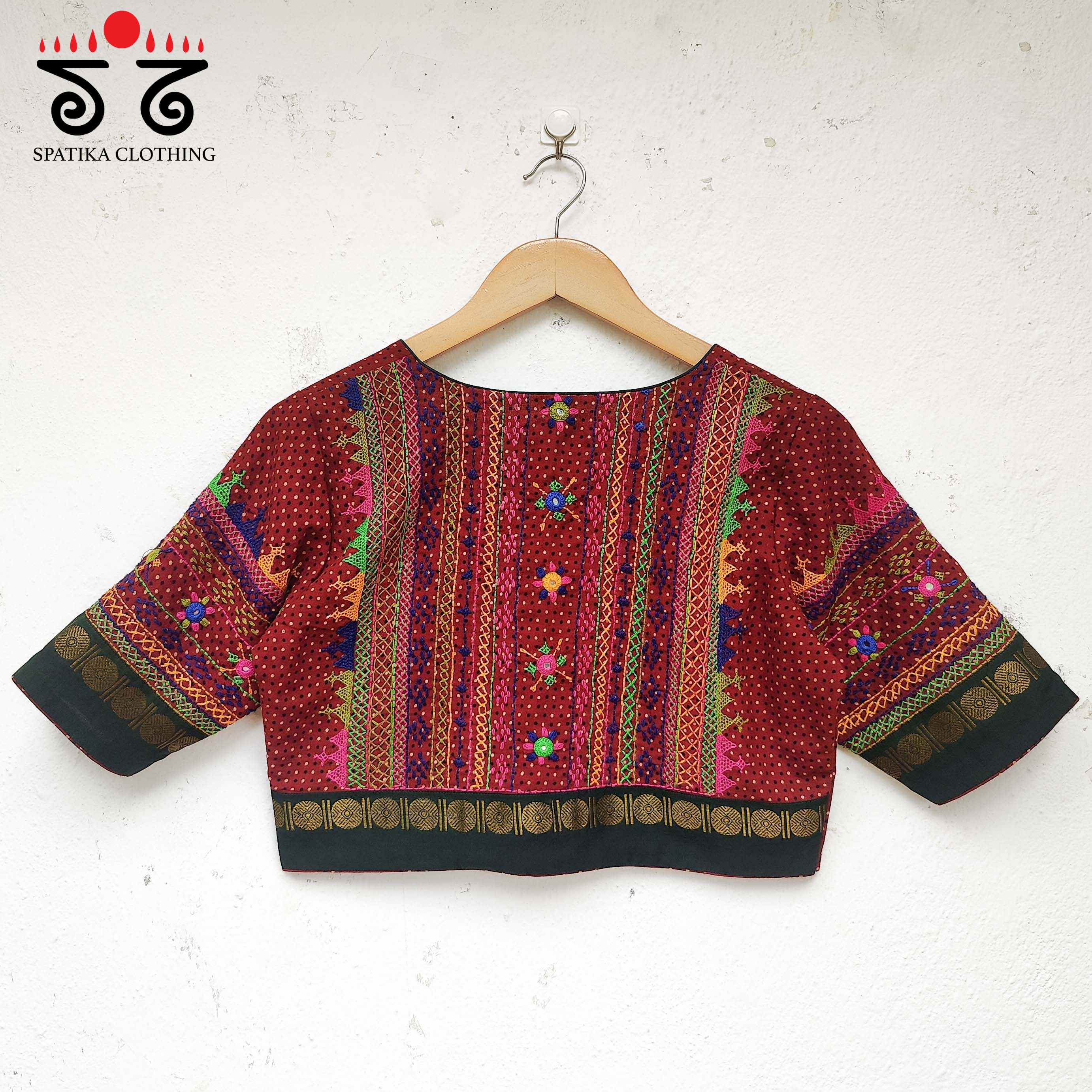 The Lambani Red Blouse - on Ajrak