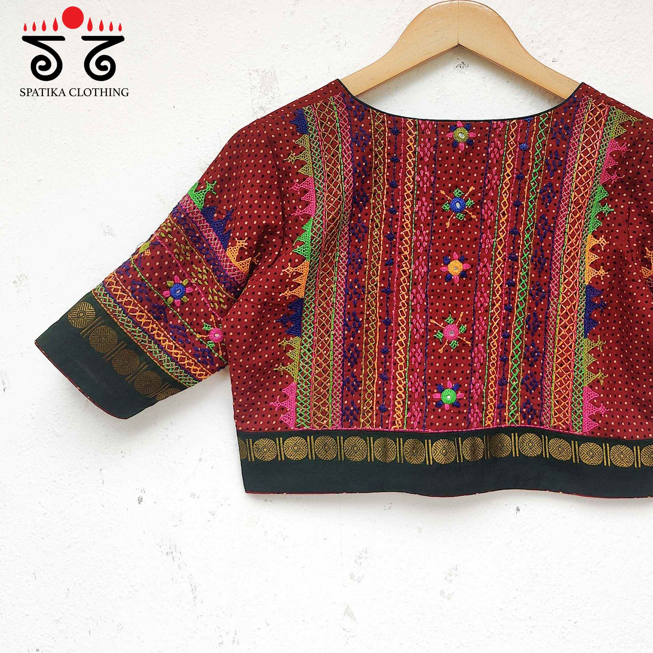 The Lambani Red Blouse - on Ajrak