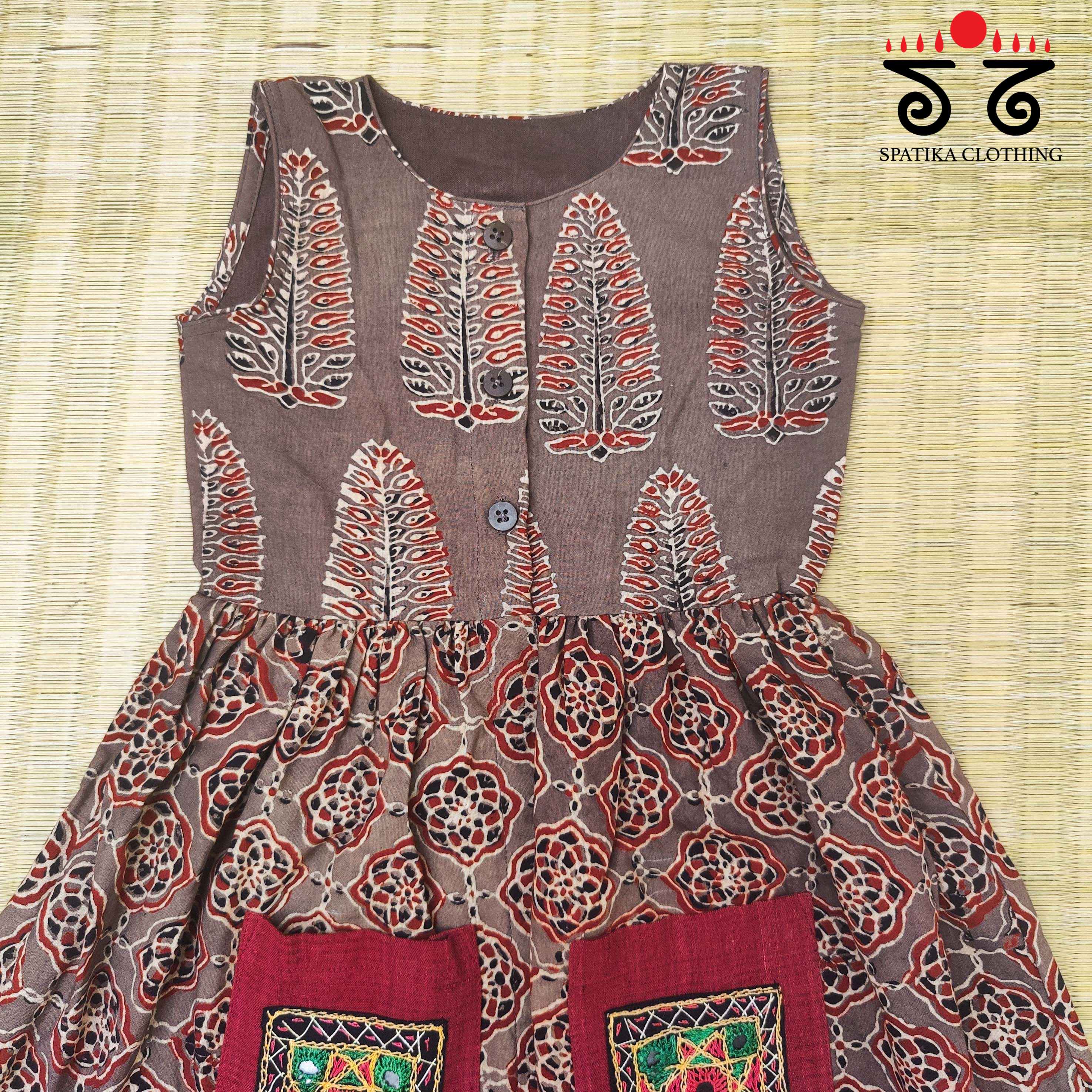 Handcrafted kids frock New!