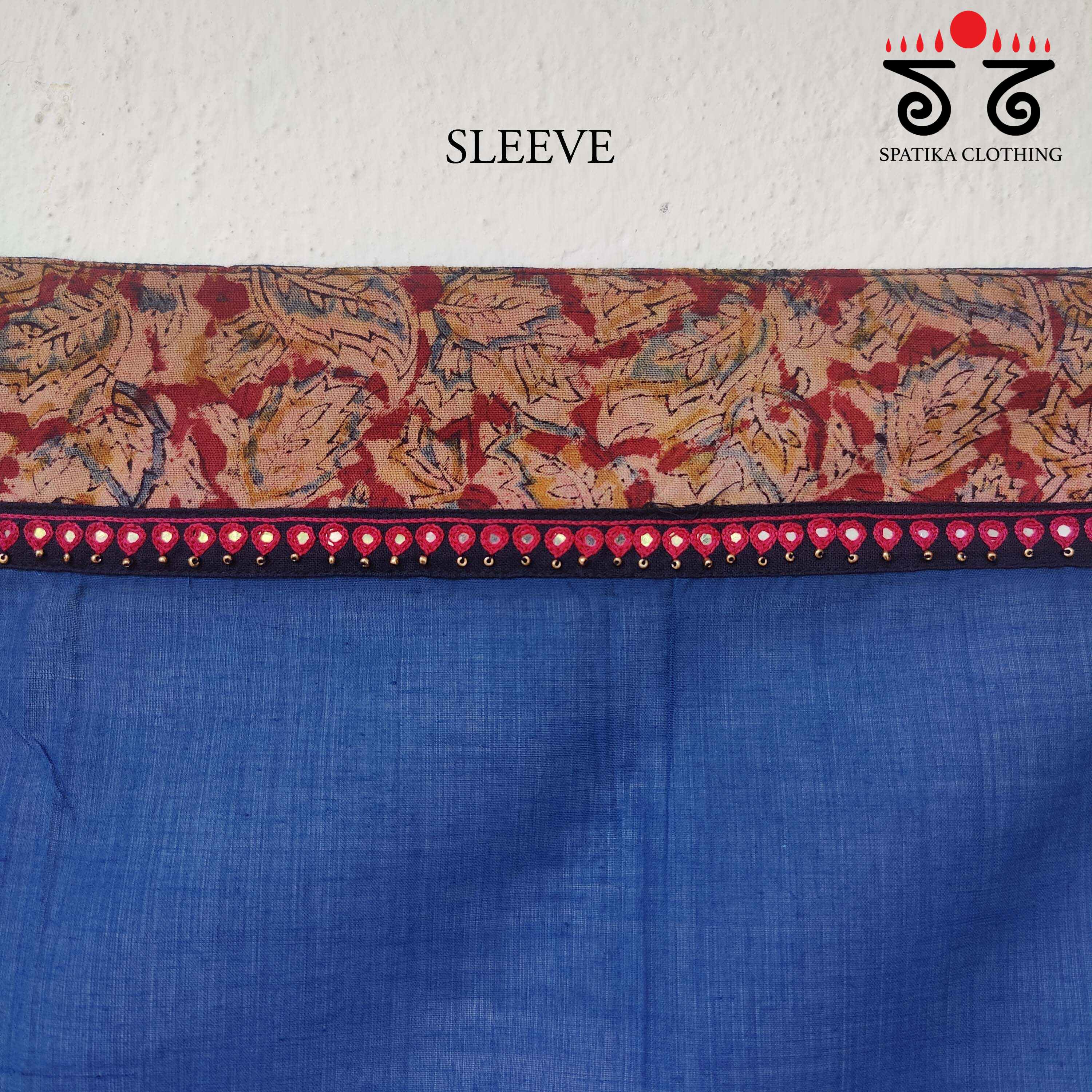 Kalamkari Hand Embroidered Blouse Fabric