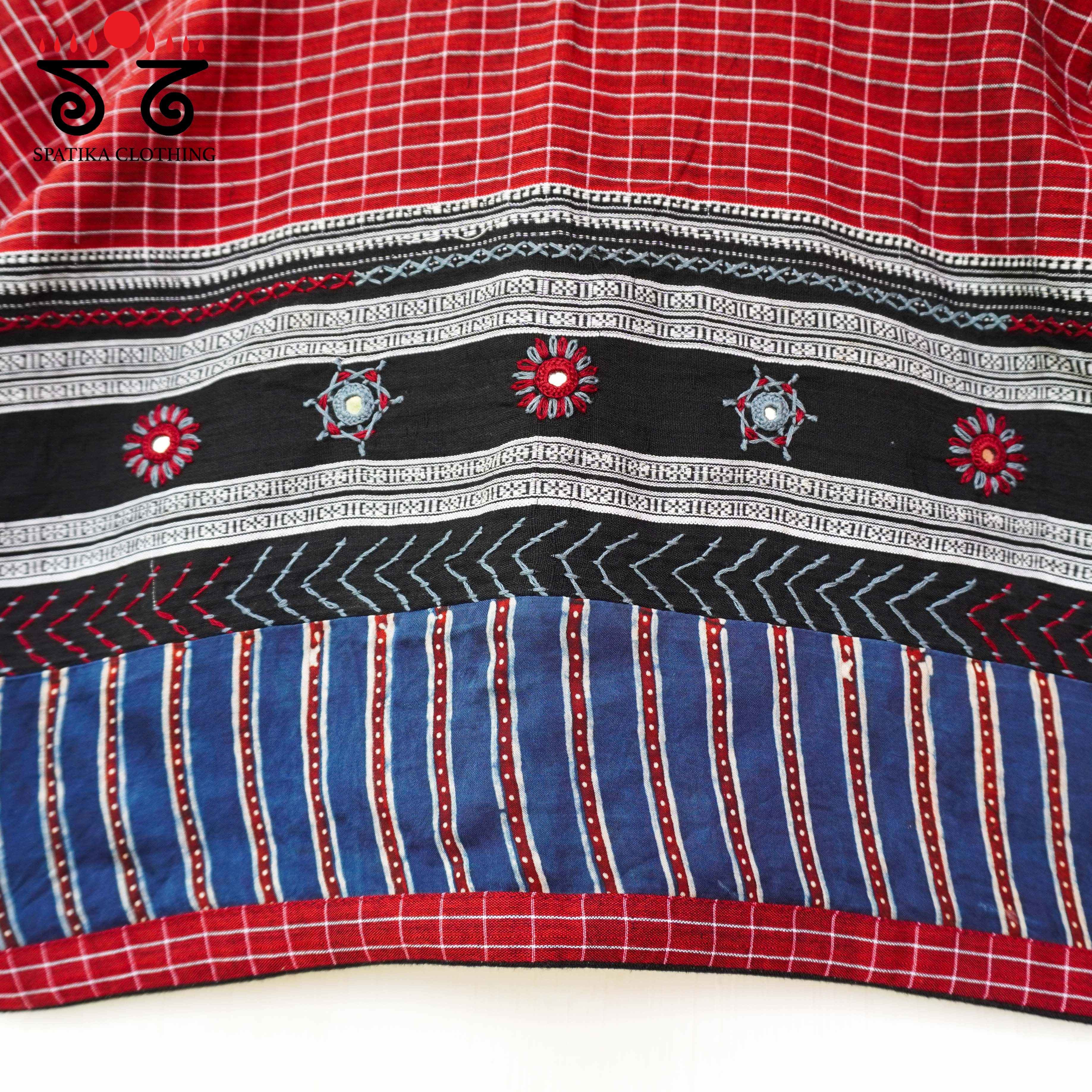 Maroon Ajrak Lambani-Handcrafted Blouse - New!