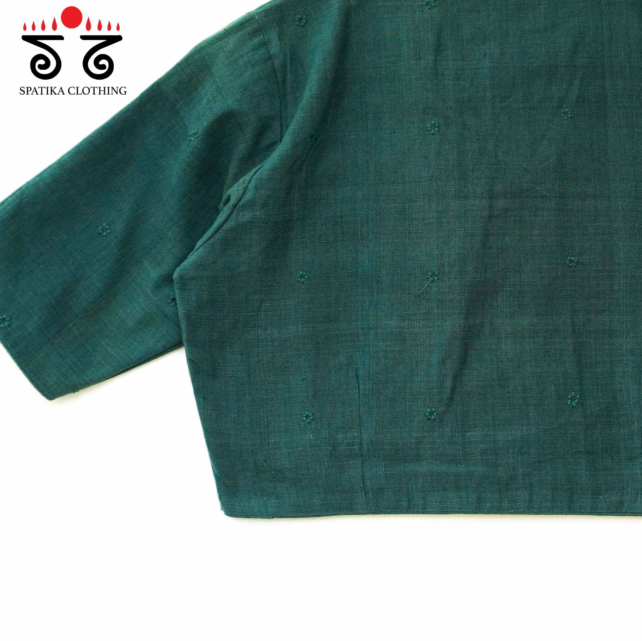 Green Boondhi-Handcrafted Blouse-New!